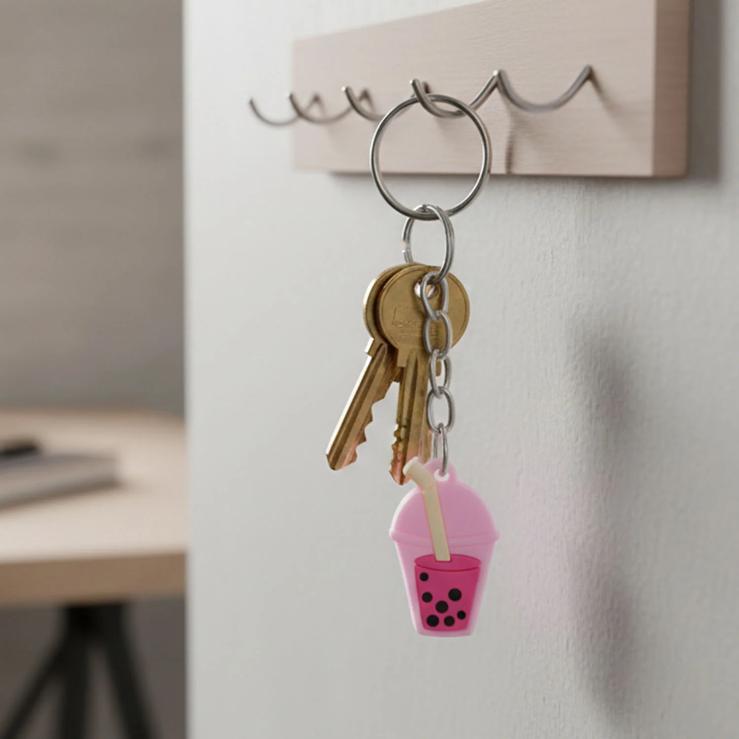 Cute Bubble Tea Cartoon Keychain (1 Pc) - Image 3