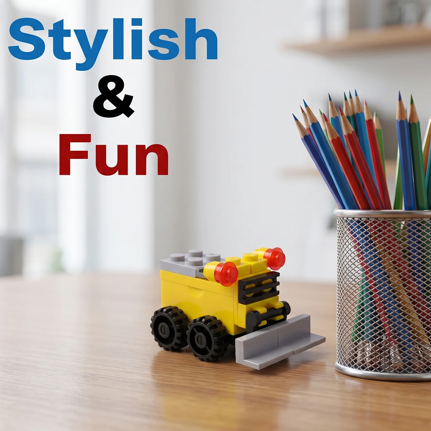 Cute Bulldozer Pencil Sharpener Toy - Fun and Interactive Desk Toy - Image 6