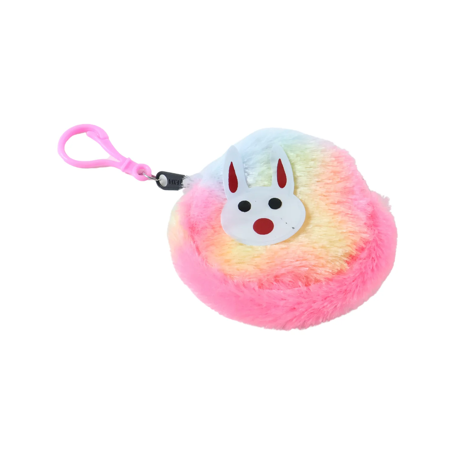 Cute Bunny Design Rainbow Fur Mini Coin Purse Keychain (1 Pc) - Image 5