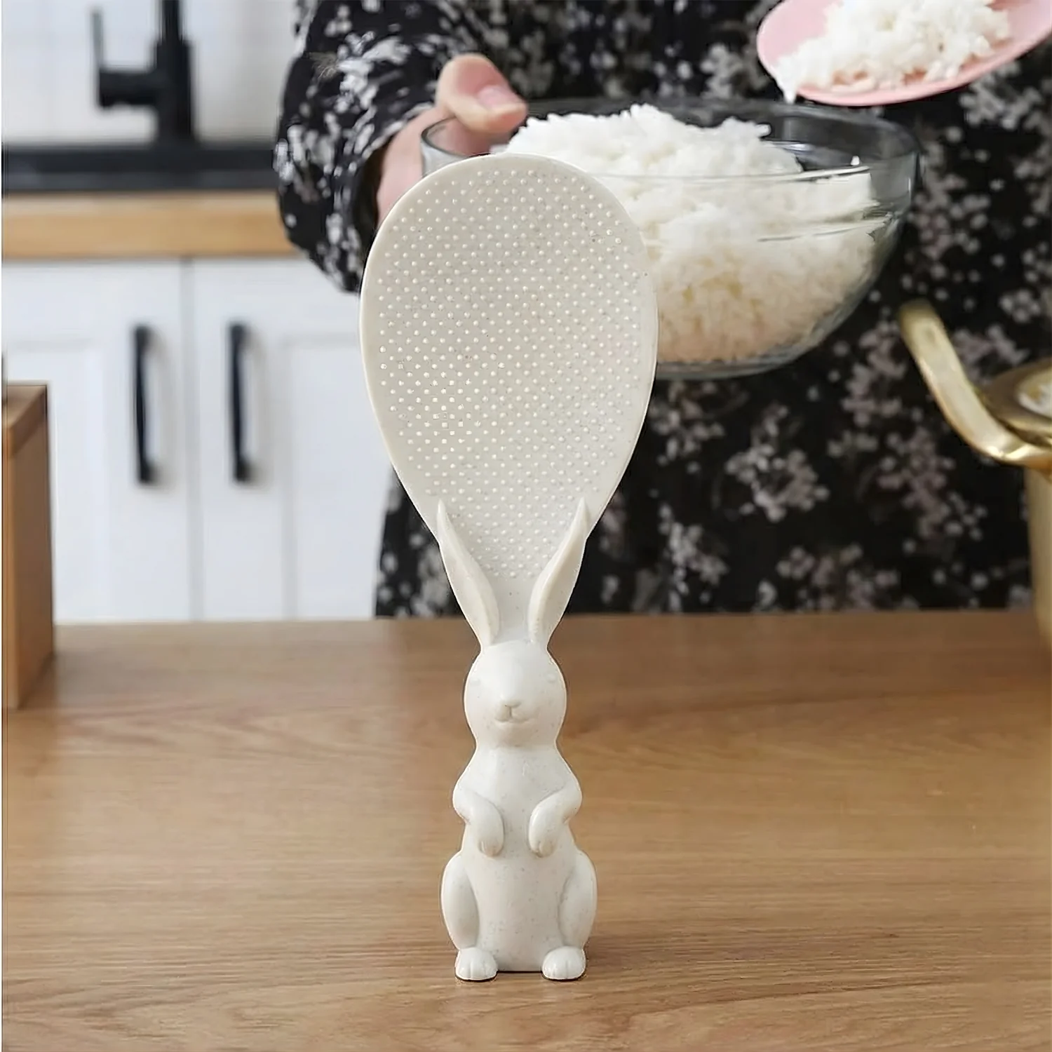 Cute Bunny Handle Non-Stick Rice Serving Spoon (1 Pc) - Image 4