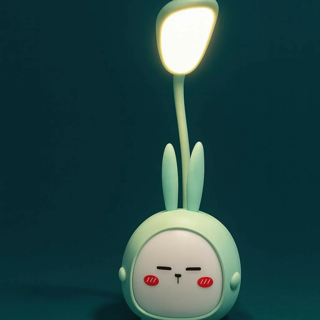 Cute Bunny LED Desk Lamp with Adjustable Neck & USB Charging for Study - Image 2