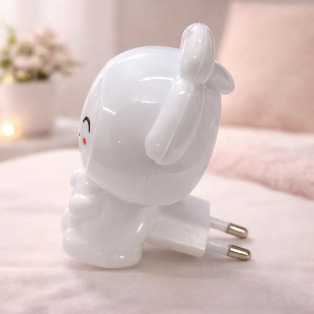 Cute Bunny Plug-In LED Night Light for Bedroom, Kids Room & Nursery - Image 2