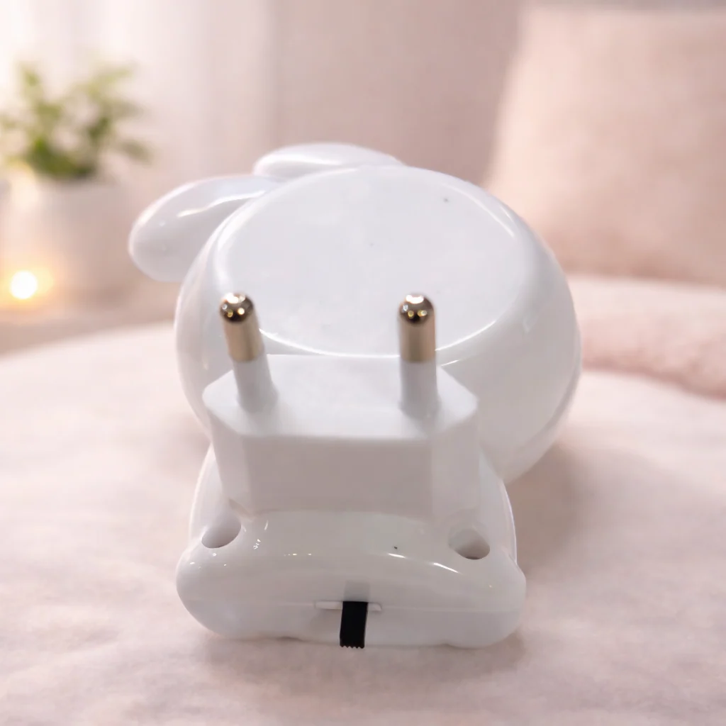 Cute Bunny Plug-In LED Night Light for Bedroom, Kids Room & Nursery - Image 3