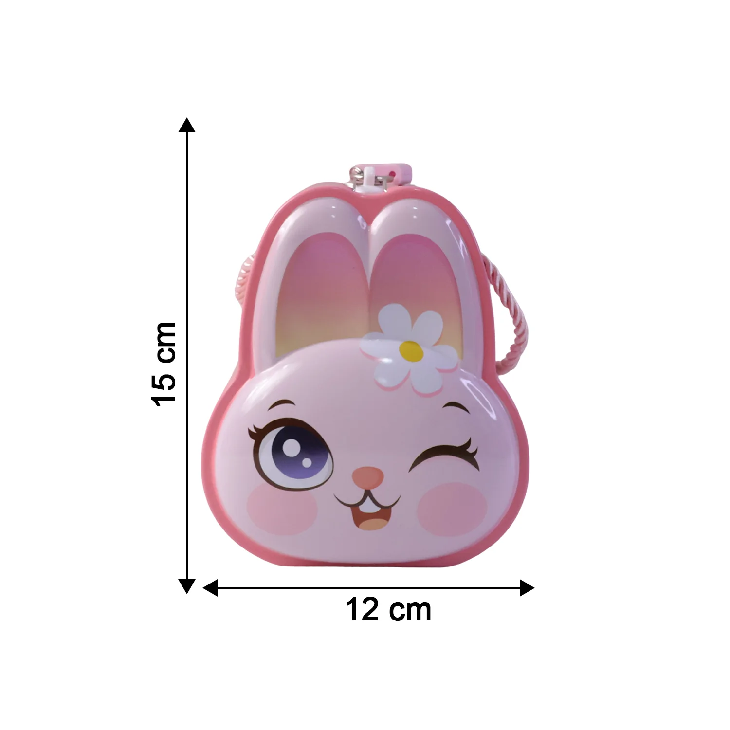 Cute Bunny-Shaped Metal Piggy Bank with Lock & Key – 1 Pc, Mix Design - Image 7