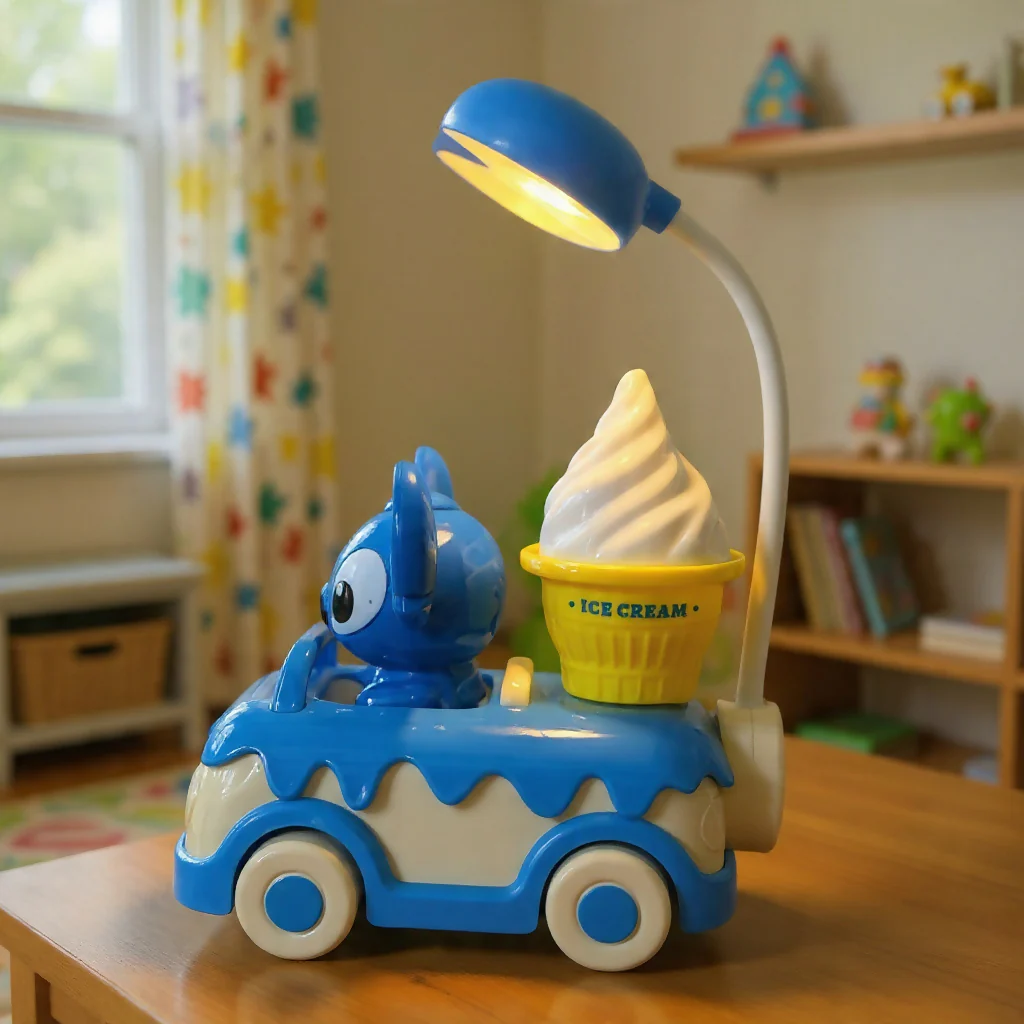 Cute Car Desk Lamp with Sharpener and 3 Light Modes for Kids - Image 2