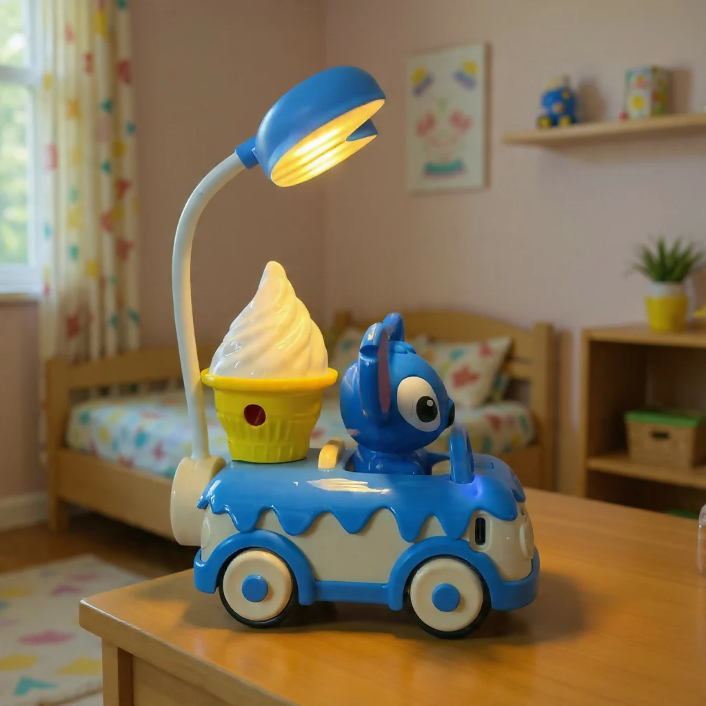 Cute Car Desk Lamp with Sharpener and 3 Light Modes for Kids - Image 3