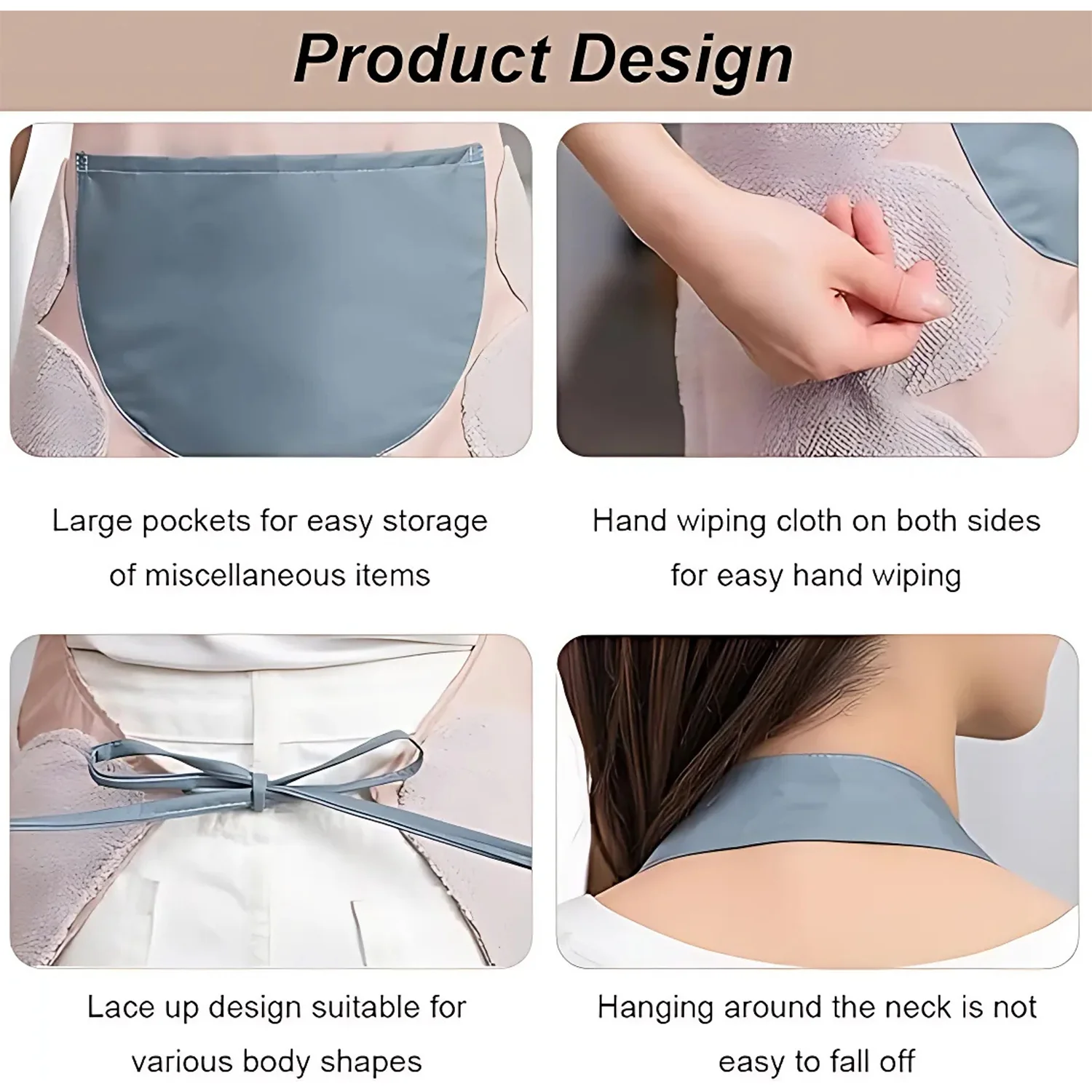 Cute Cartoon Animal Design Kitchen Apron (1 Pc / Mix Design) - Image 4