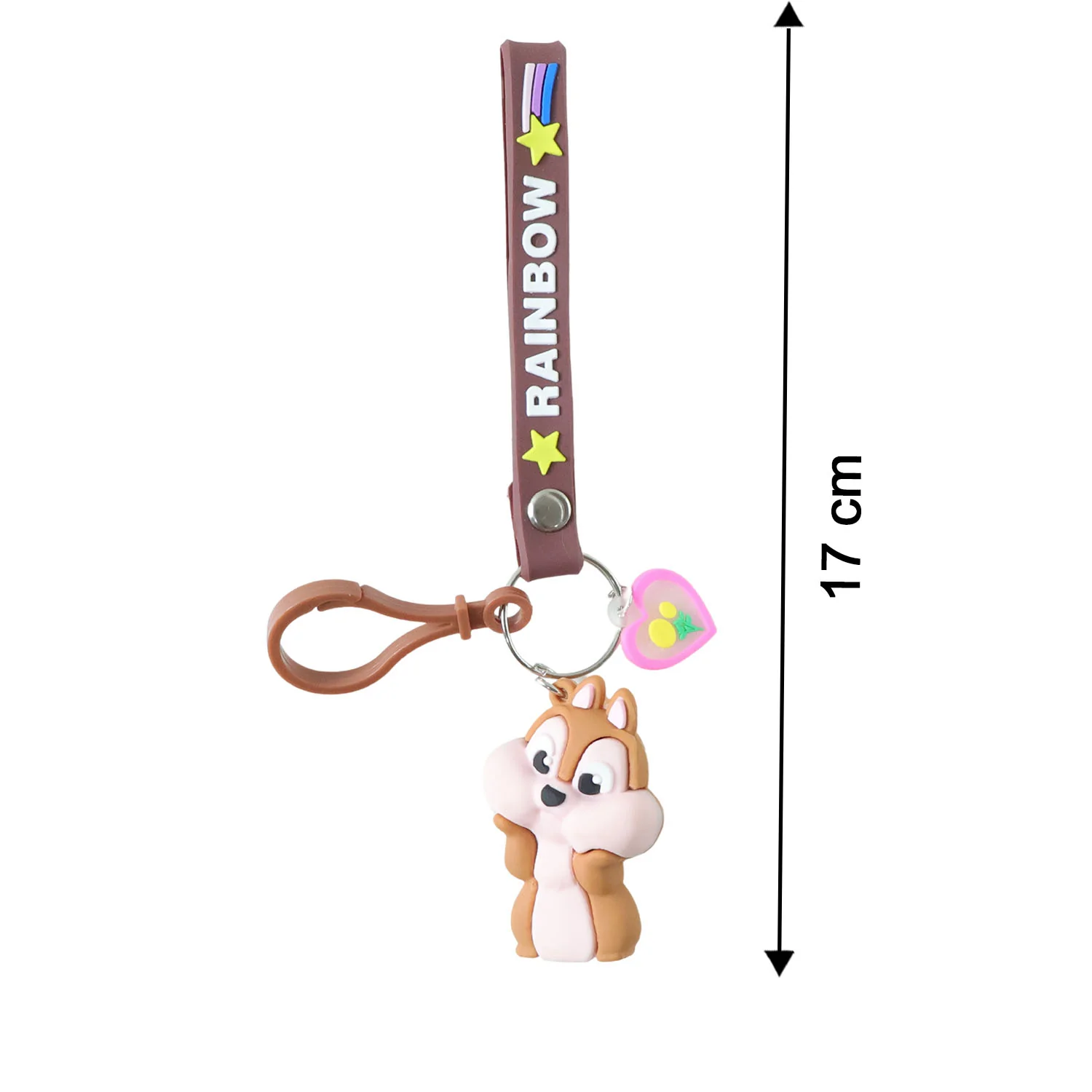 Cute Cartoon Animal Silicone Keychain with “Rainbow” Strap (1 Pc) - Image 6
