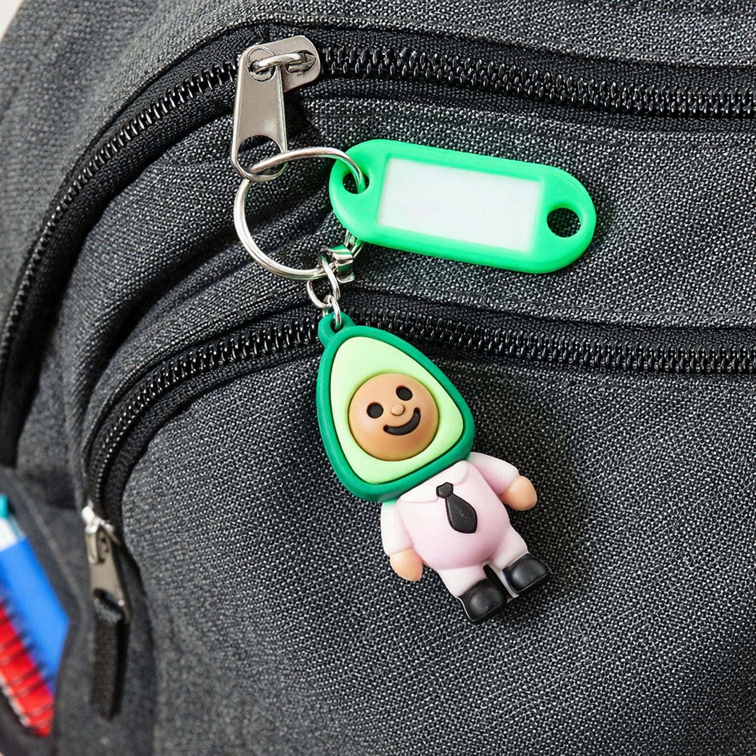 Cute Cartoon Avocado Character Keychain (1 Pc) - Image 3