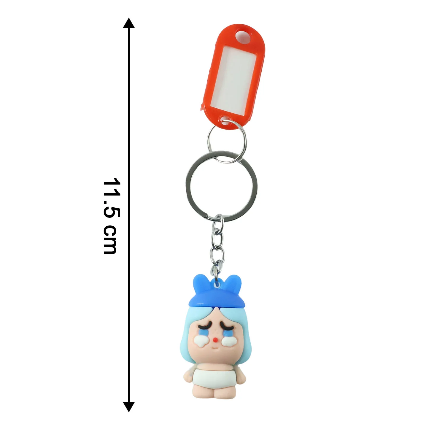 Cute Cartoon Baby Character Keychain with Label Tag Holder (1 Pc) - Image 6