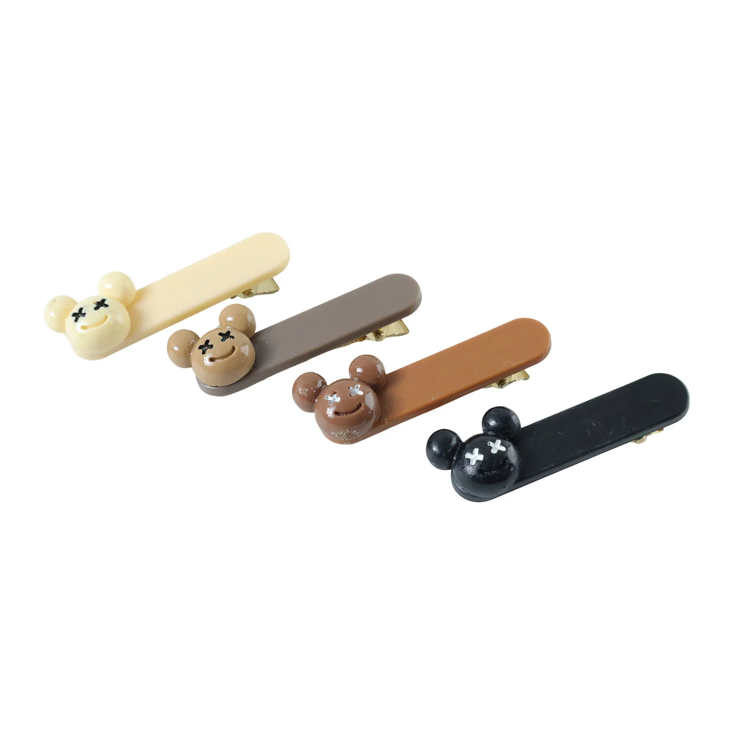 Cute Cartoon Bear Design Premium Fashion Hair Clips (4 Pc) - Image 5