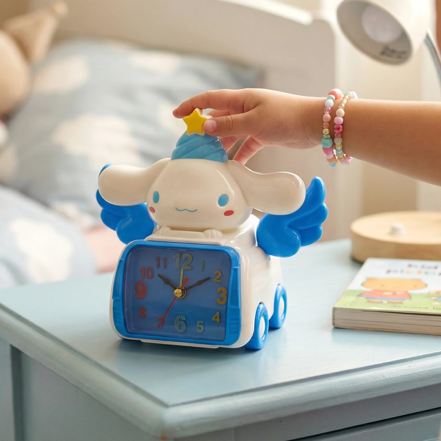 Cute Cartoon Bunny Angel Car Style Table Alarm Clock (1 Pc) - Image 5
