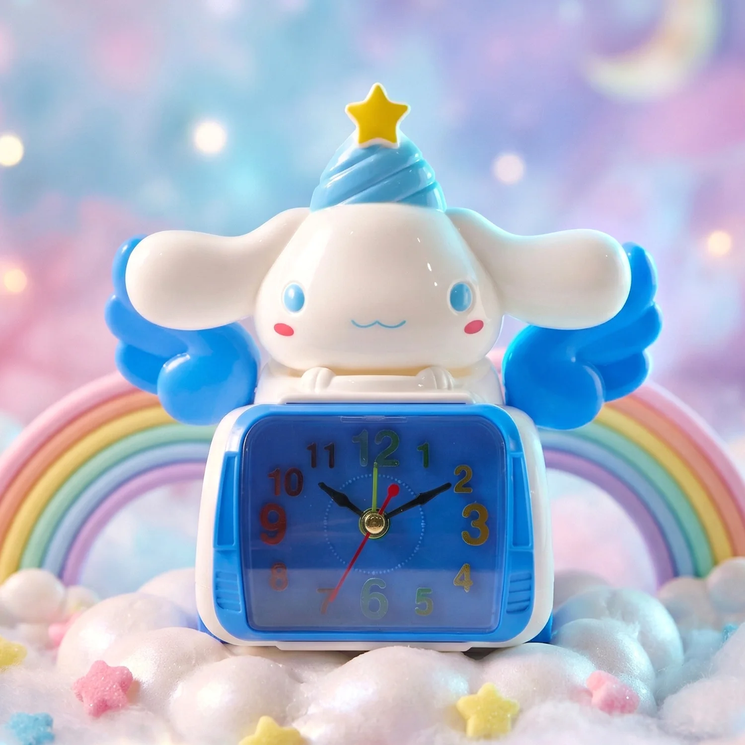 Cute Cartoon Bunny Angel Car Style Table Alarm Clock (1 Pc) - Image 7