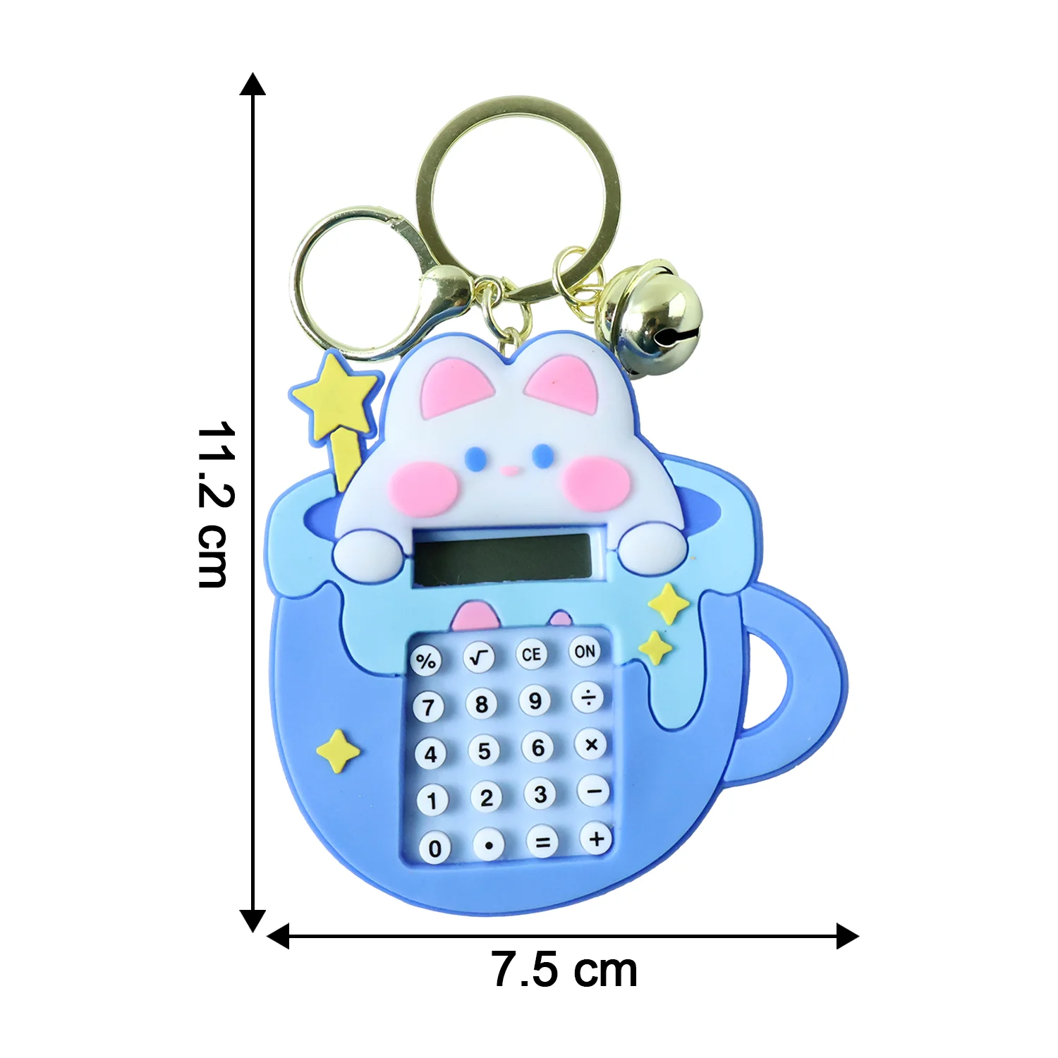 Cute Cartoon Bunny Calculator Keychain with Mini Digital Display (1 Pc) - Image 6