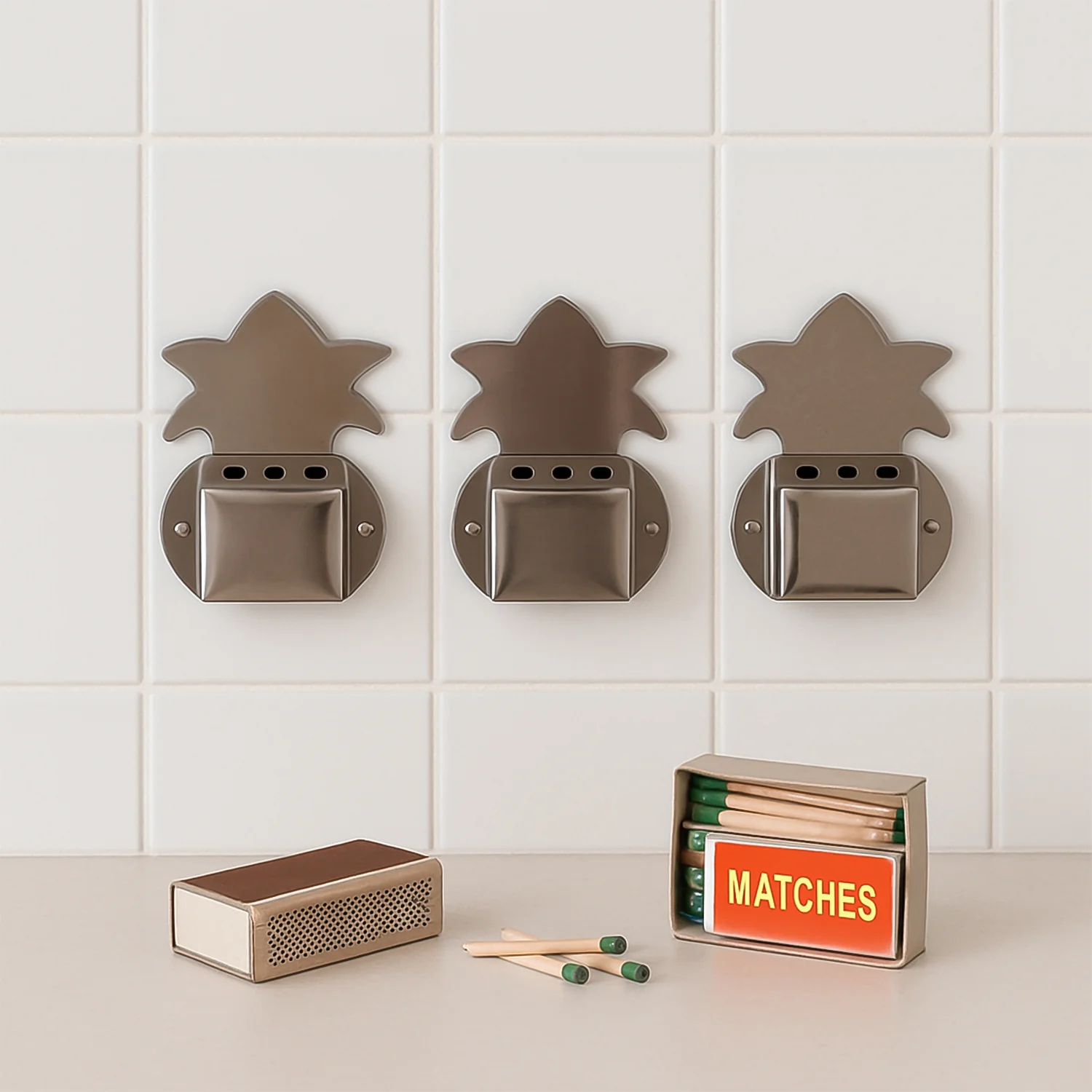 Wall-Mount Metal Incense Stick Holders (3 Pc) - Image 3