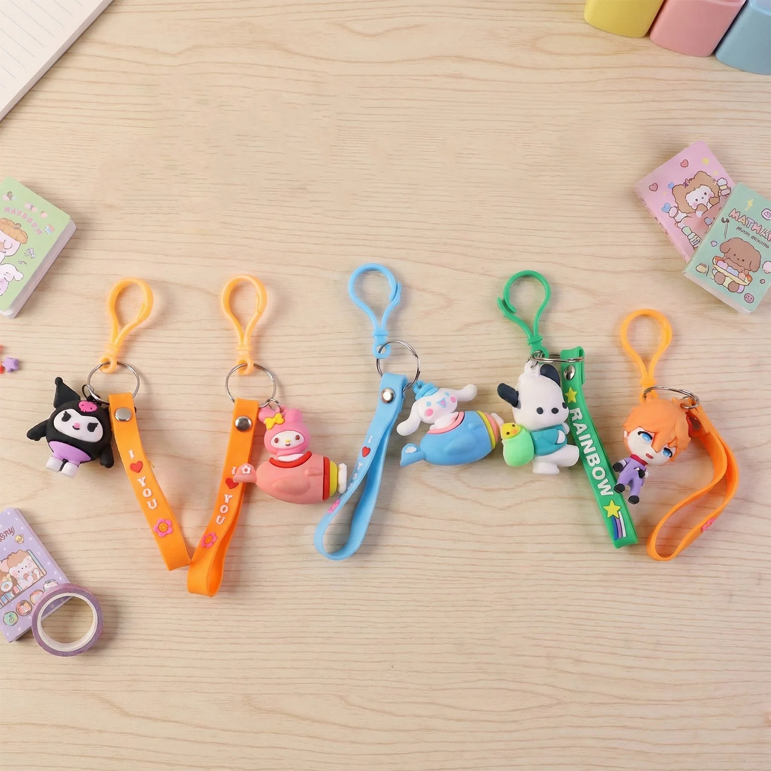 Cute Cartoon Character Bag Charm Keychain (1 Pc, Mix Design) - Image 7