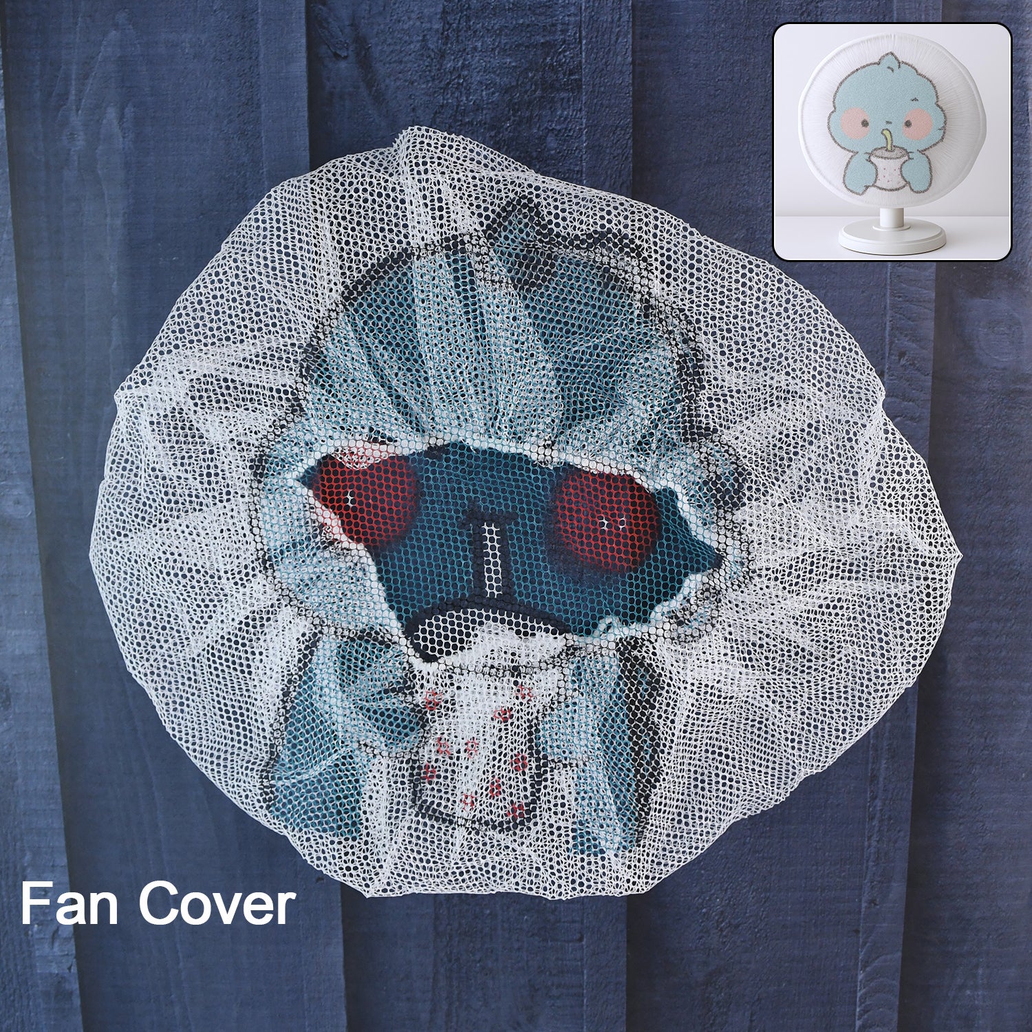Cute Cartoon Character Fabric Mesh Fan Cover (1 Pc / Mix Design) - Image 4