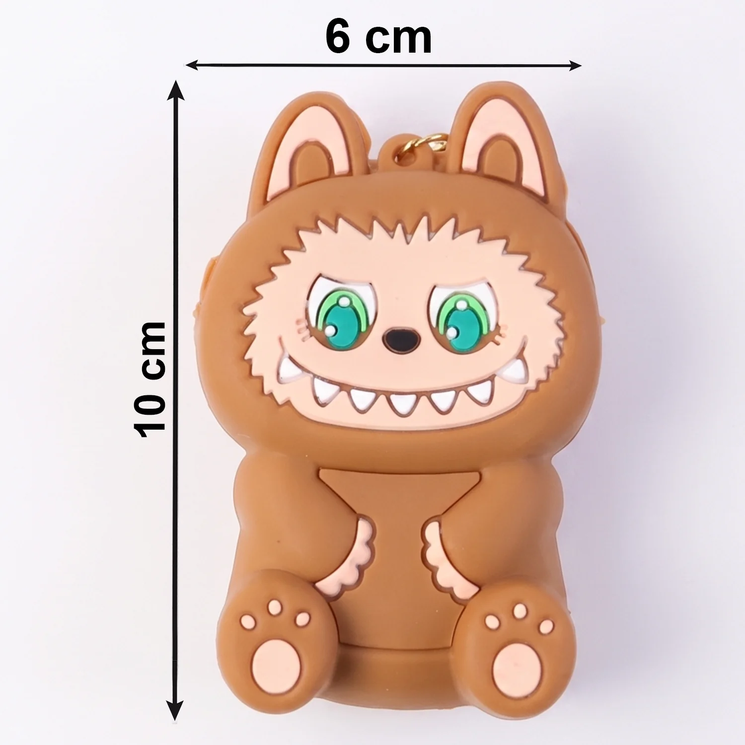 Cute Cartoon Character Mini Silicone Pouch Keychain with Strap (1 Pc) - Image 6