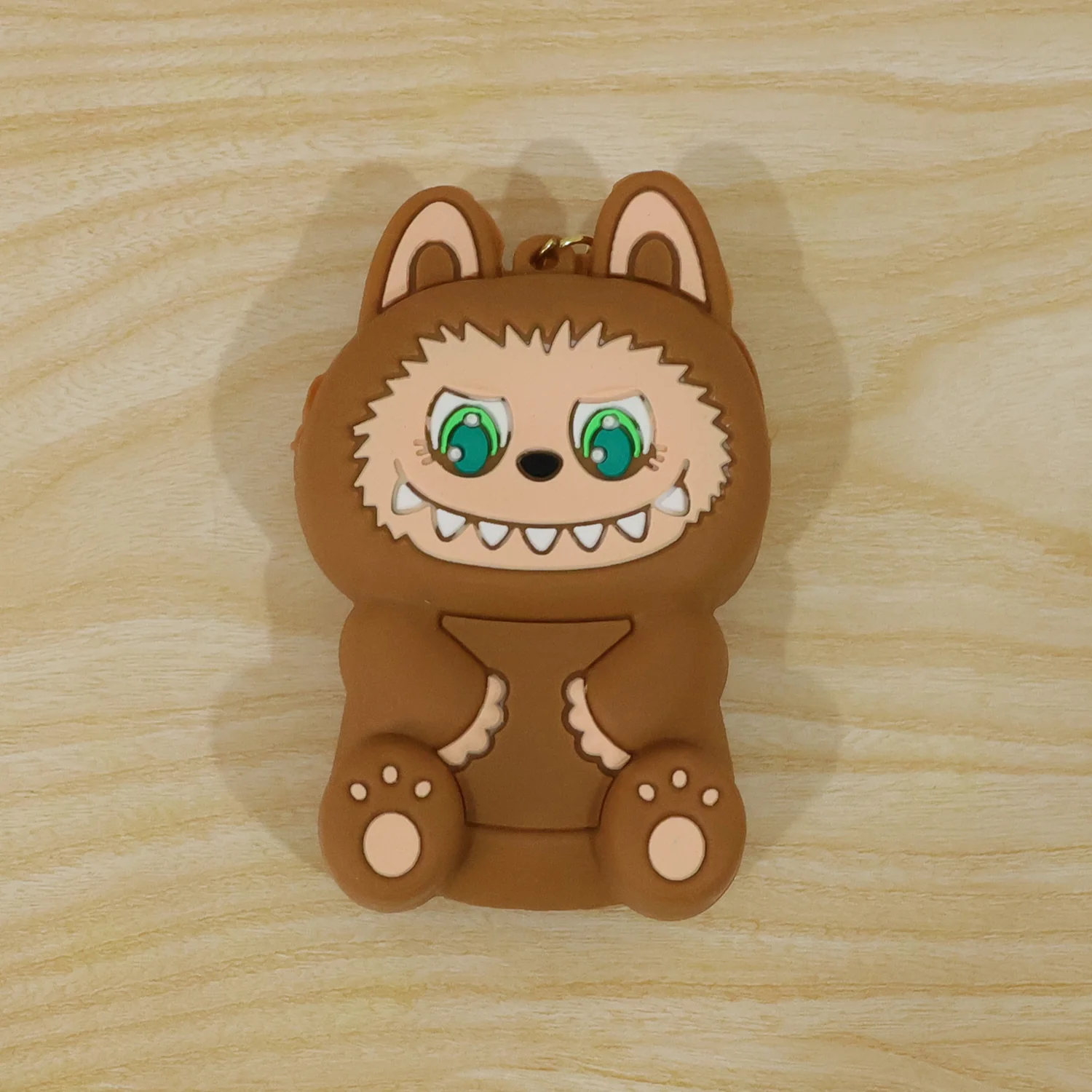 Cute Cartoon Character Mini Silicone Pouch Keychain with Strap (1 Pc) - Image 9