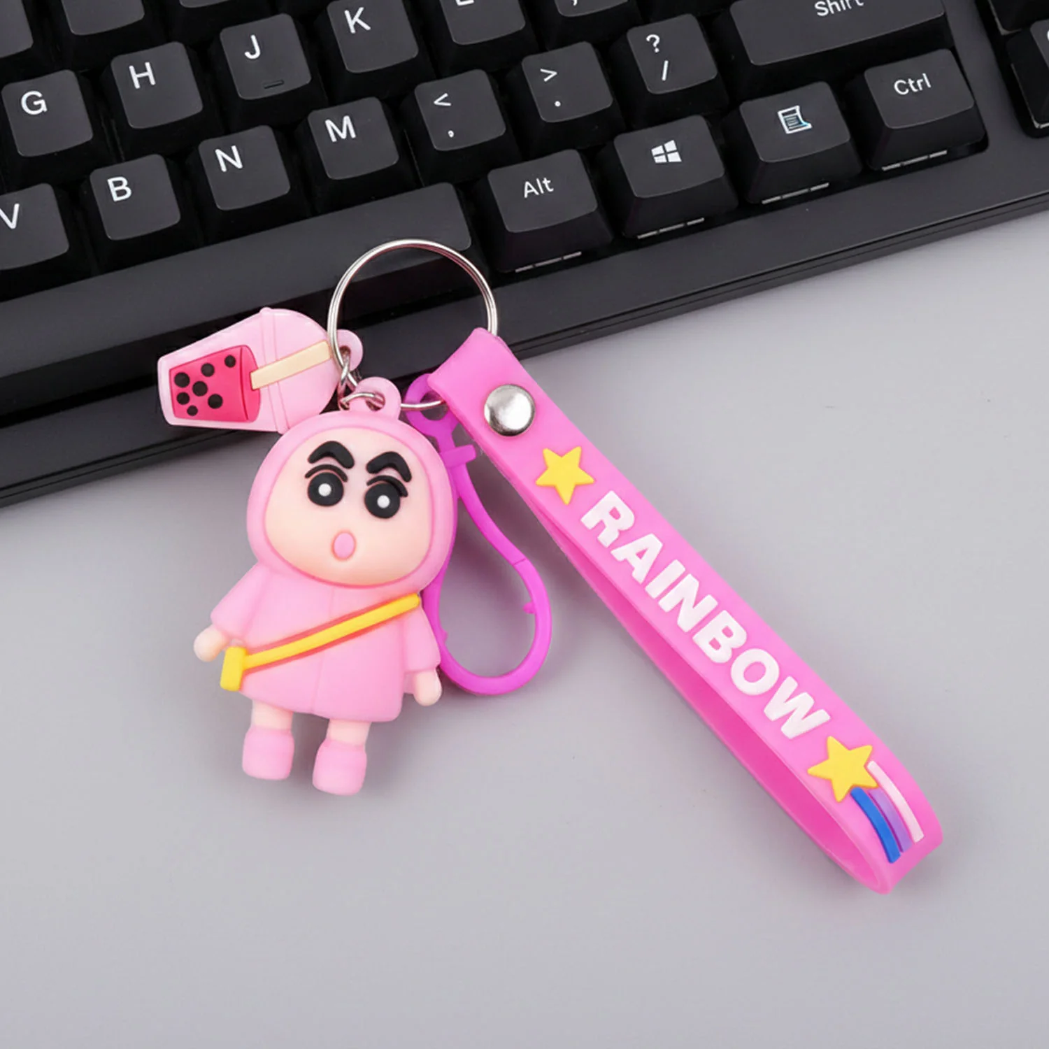 Cute Cartoon Character Rainbow Strap Keychain (1 Pc) - Image 7