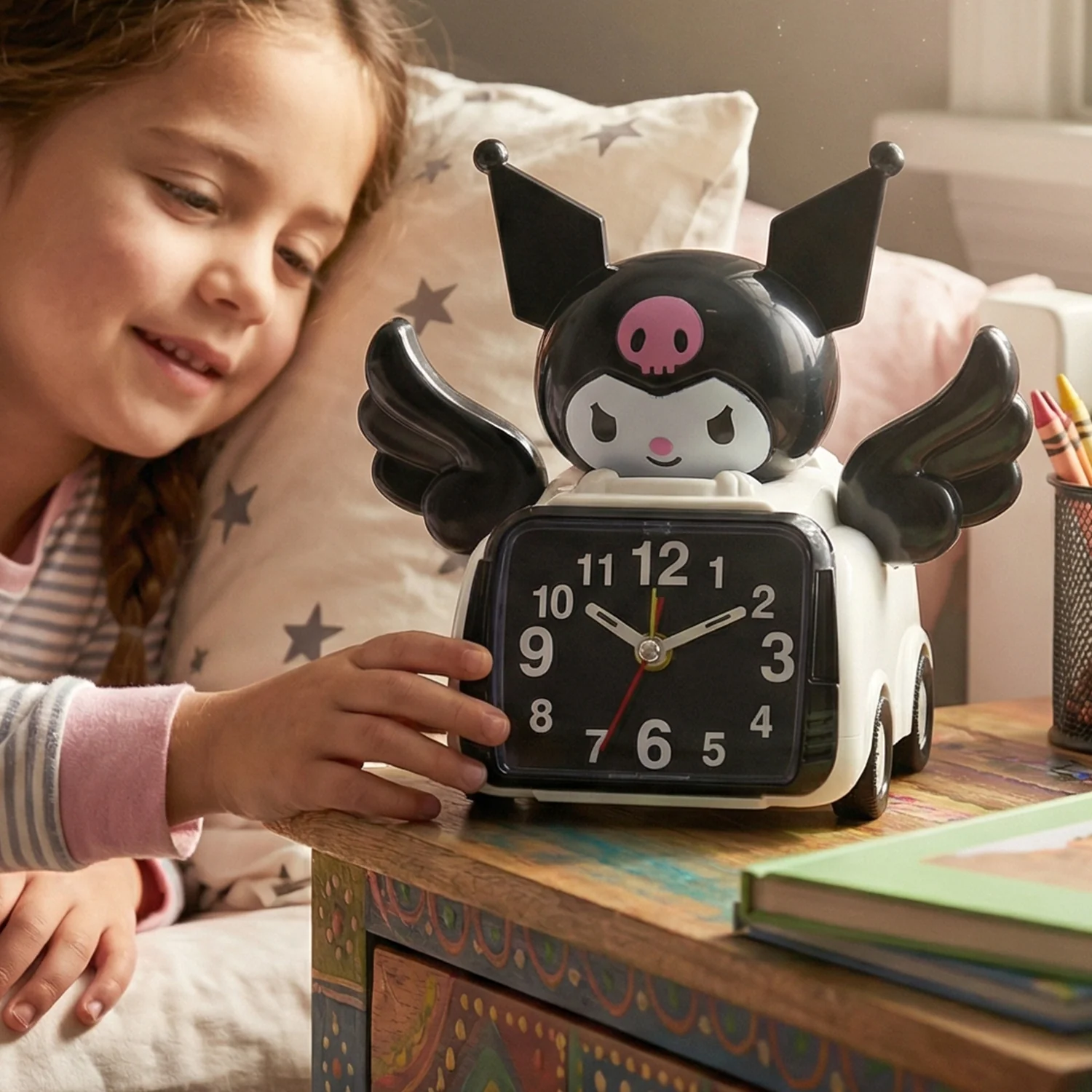 Cute Cartoon Character Car Style Table Alarm Clock (1 Pc) - Image 3