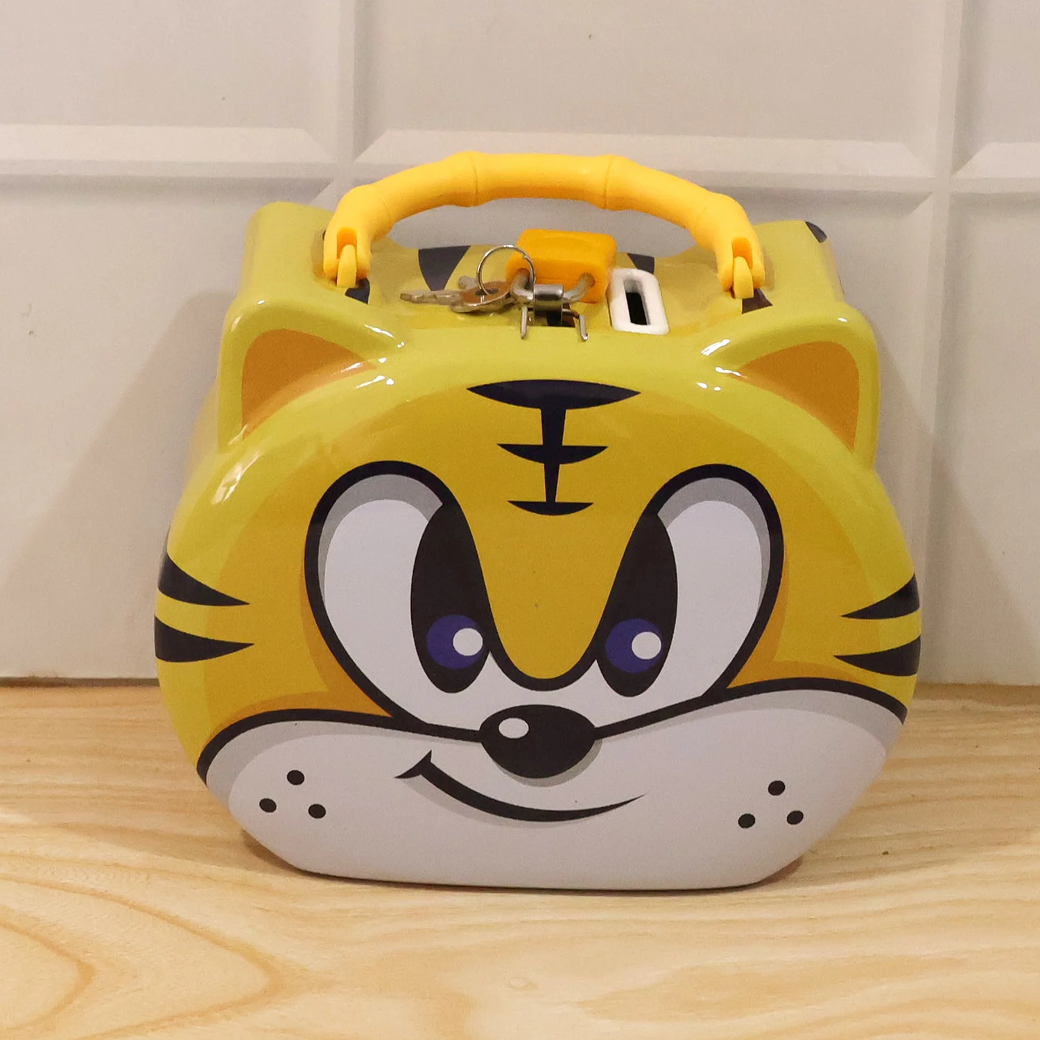 Cute Cartoon Design Metal Piggy Bank with Lock and Key (1 Pc Mix Design) - Image 7