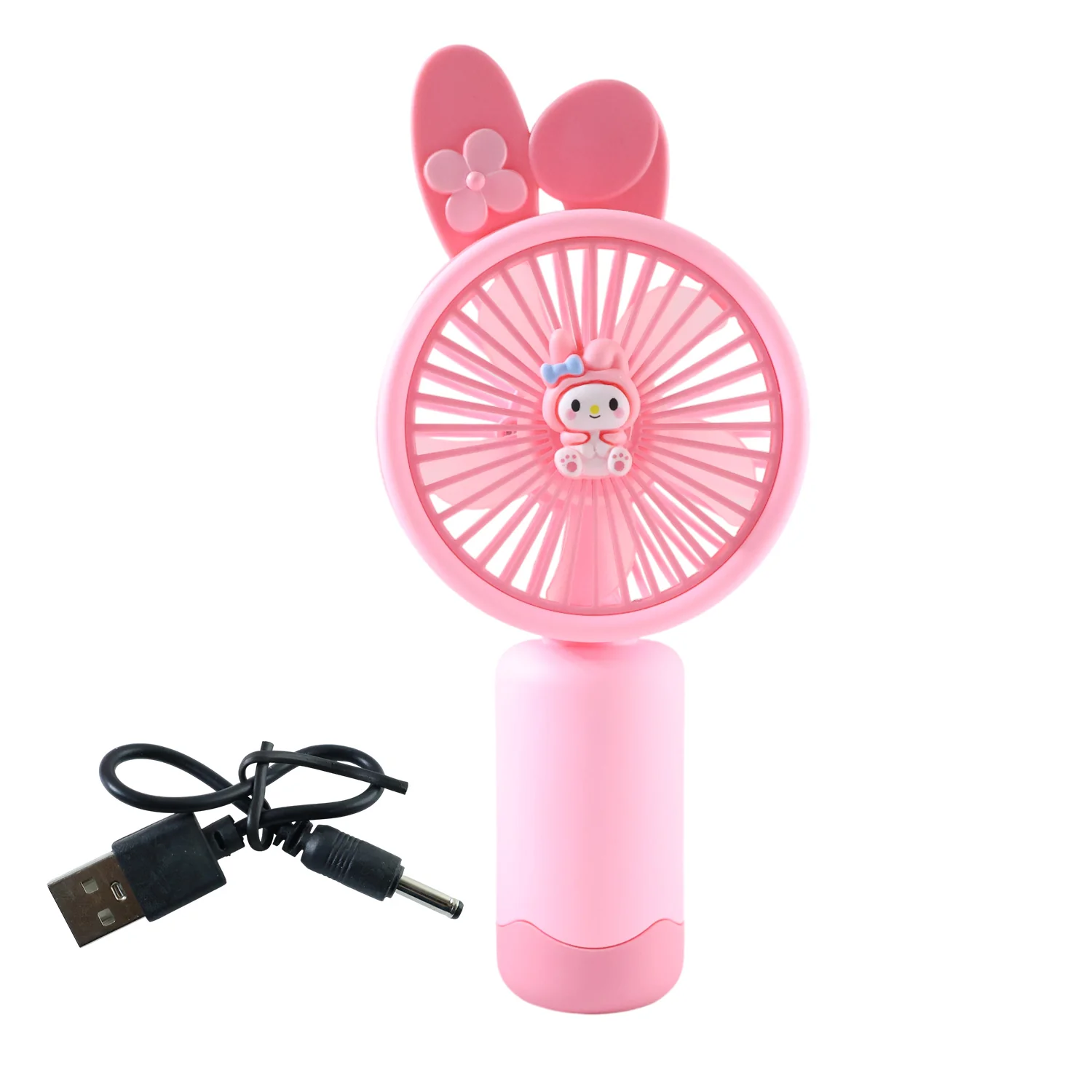 Cute Cartoon Design Rechargeable Mini Handheld Fan (1 Pc) - Image 5
