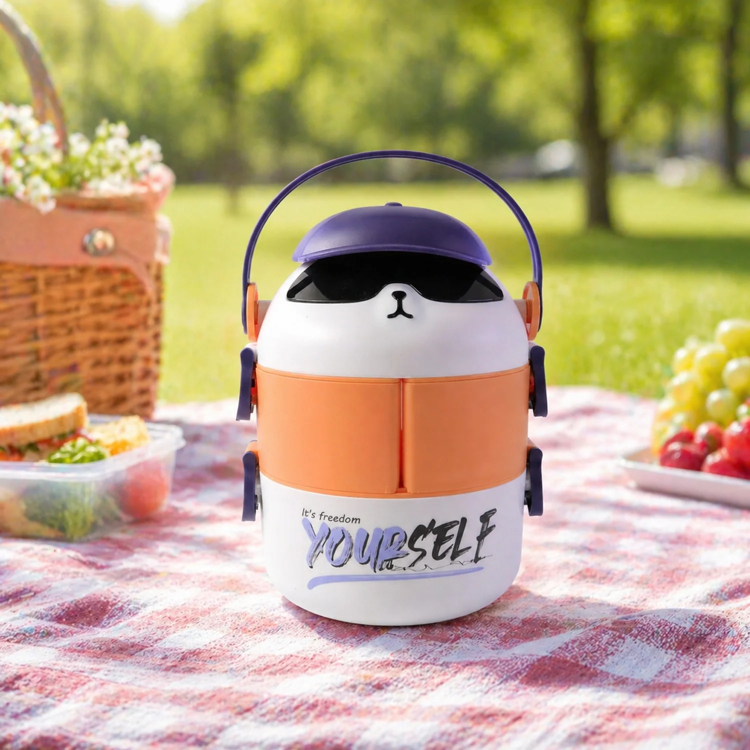 Cute Cartoon Double Layer Lunch Box (1 Pc) - Image 9