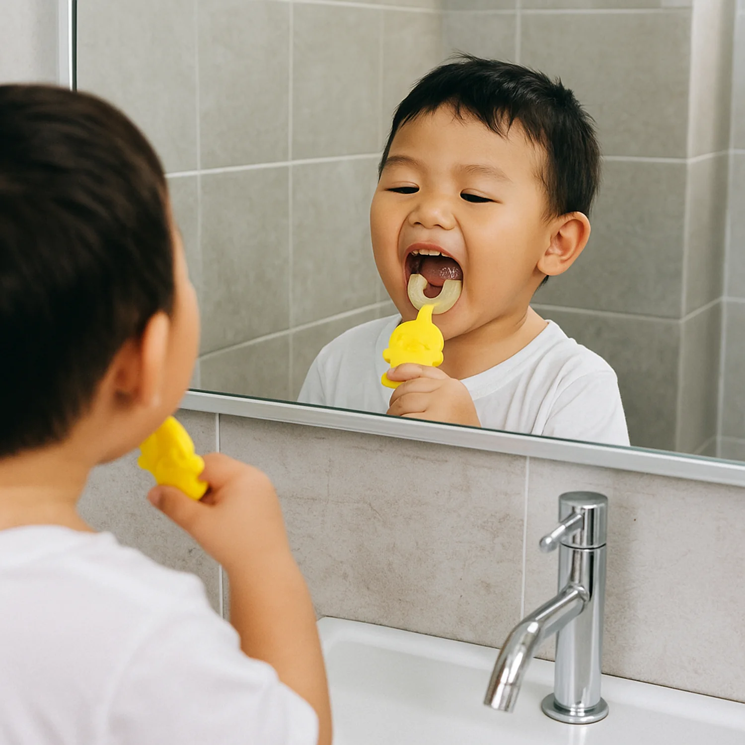 Cute Cartoon Duck U-Shape Baby Toothbrush (1 Pc / Mix Color) - Image 4