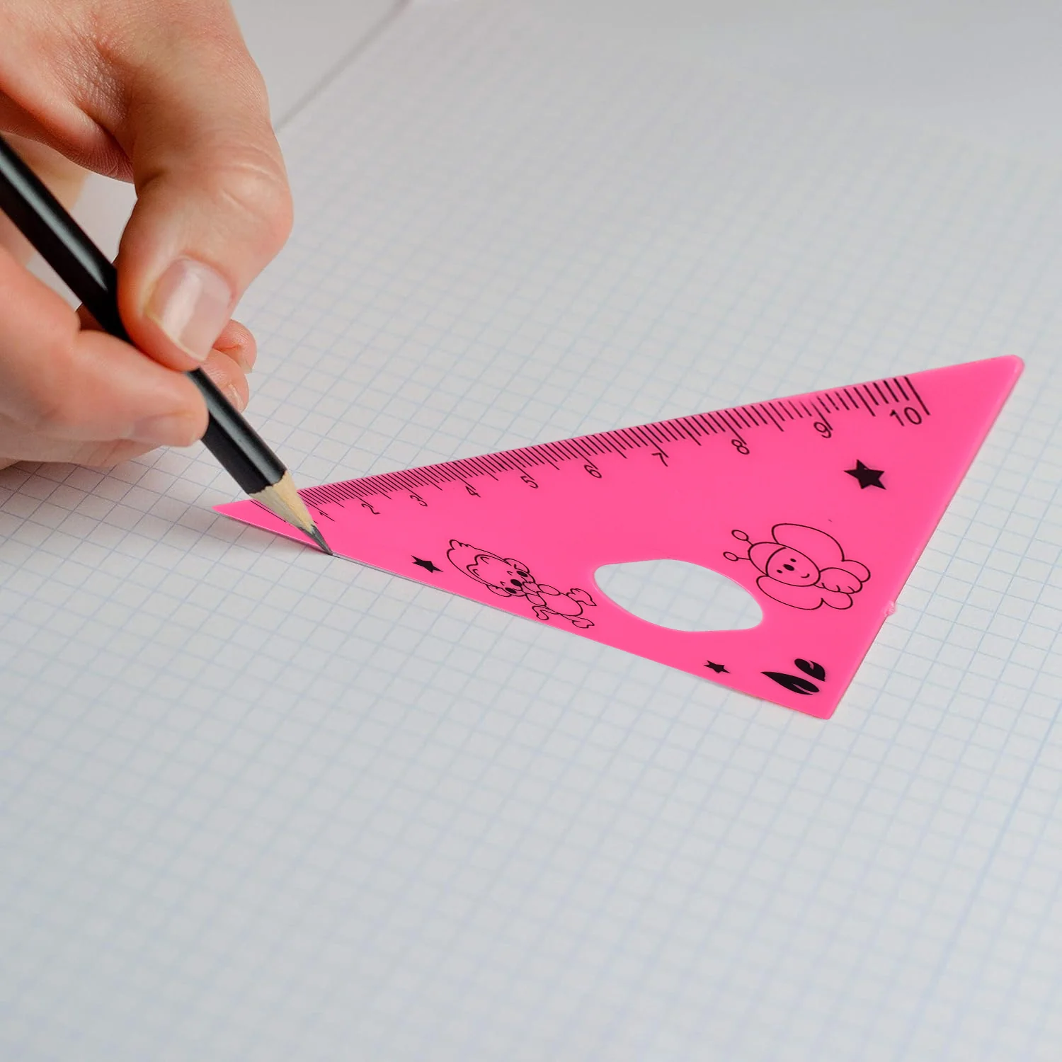 Cute Cartoon Giraffe Ruler / Scale Meter Ruler / Triangle Ruler (4 Pc Set) - Image 3