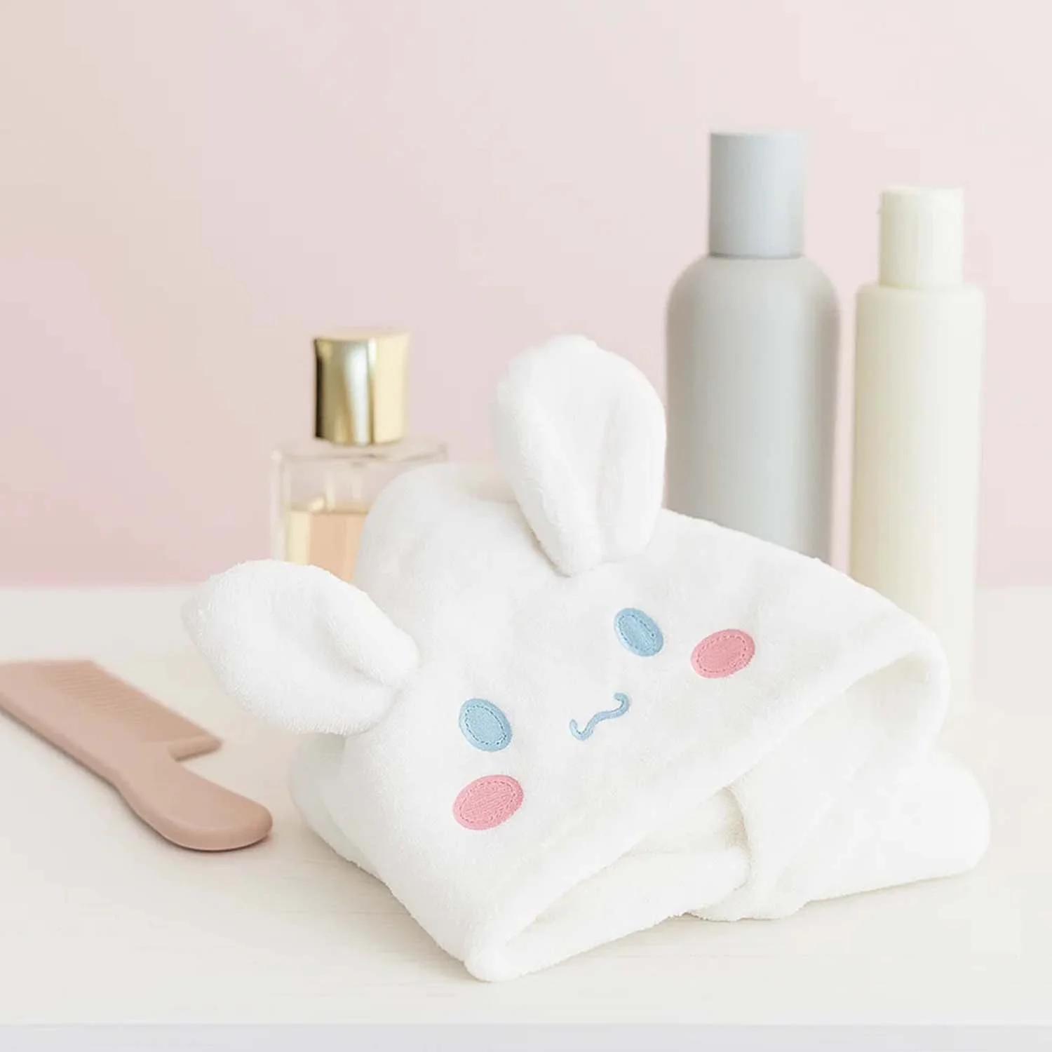 Cute Cartoon Hooded Hair Drying Towel Cap (1 Pc) - Image 8
