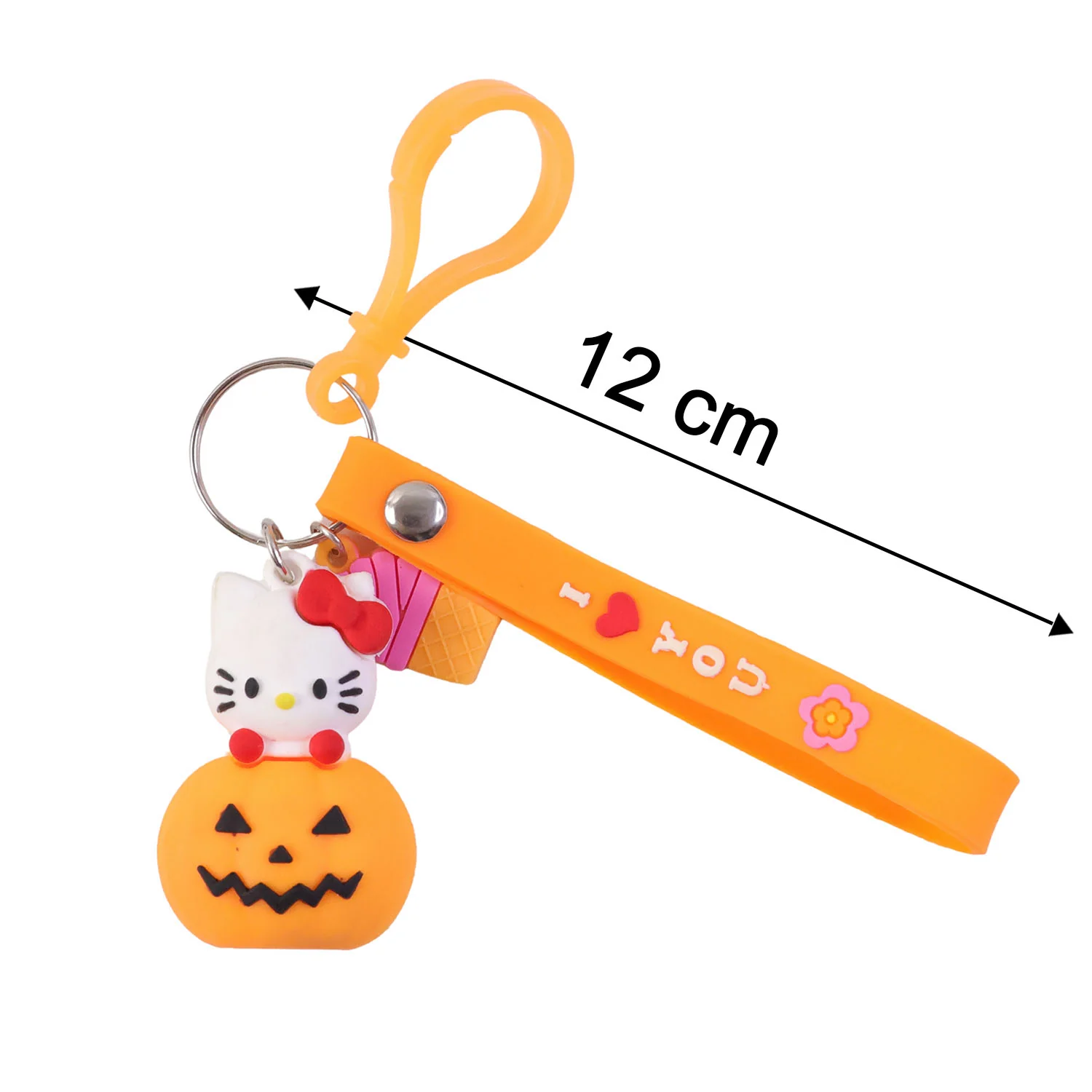 Cute Cartoon Kitty Pumpkin Keychain (1 Pc) - Image 6