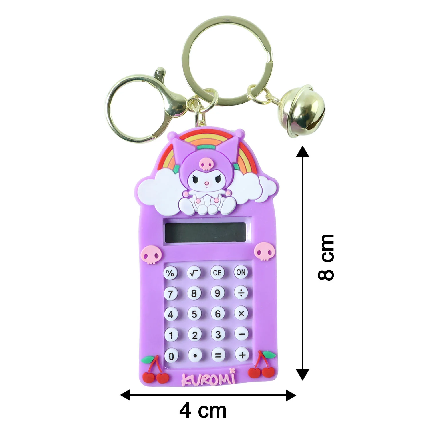 Cute Cartoon Kuromi Calculator Keychain with Mini Digital Display (1 Pc) - Image 6