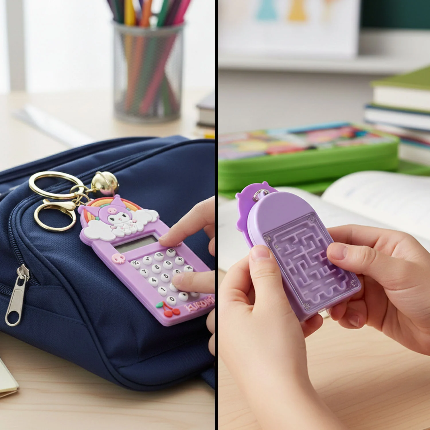 Cute Cartoon Kuromi Calculator Keychain with Mini Digital Display (1 Pc) - Image 8