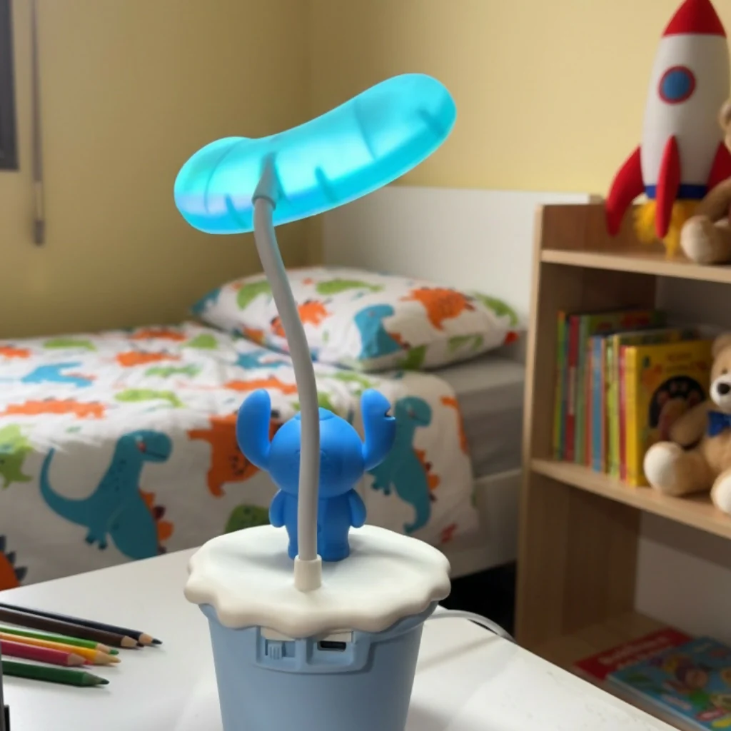 Cute Cartoon LED Desk Lamp for Kids Room, Study Night Light with Soft Glow - Image 3