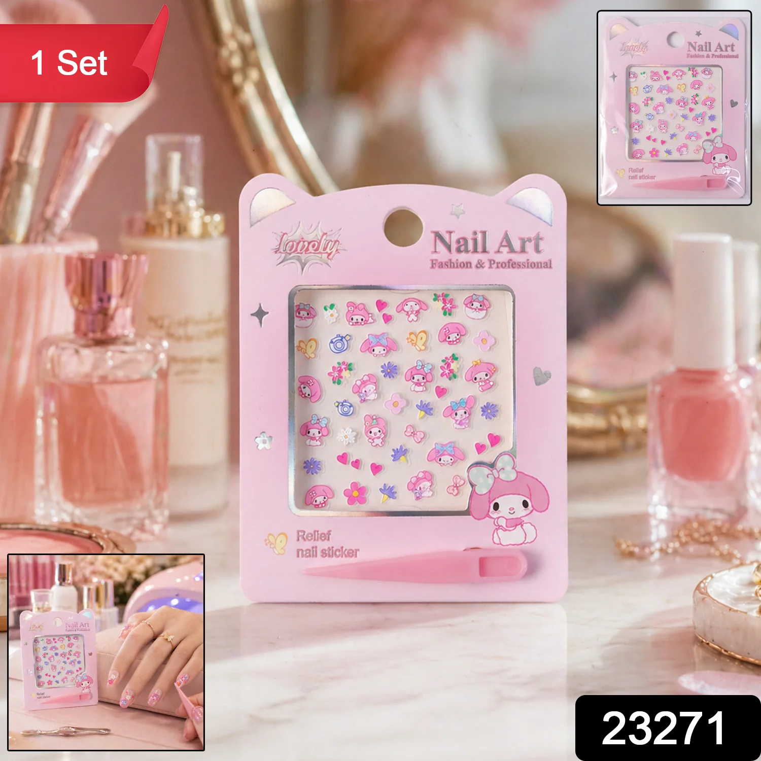 Cute Cartoon Nail Art Sticker Set (1 Set) - Image 2