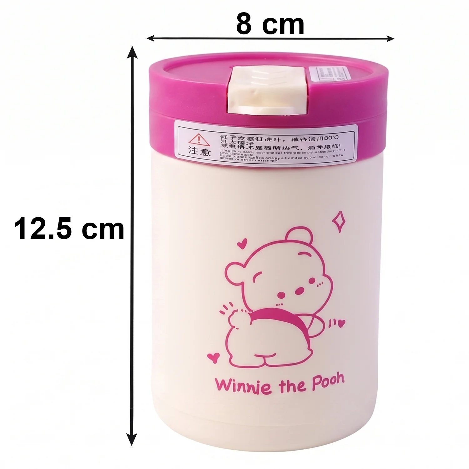 Cute Cartoon Printed Glass Tumbler with Lid and Straw (400 ML) - Image 6