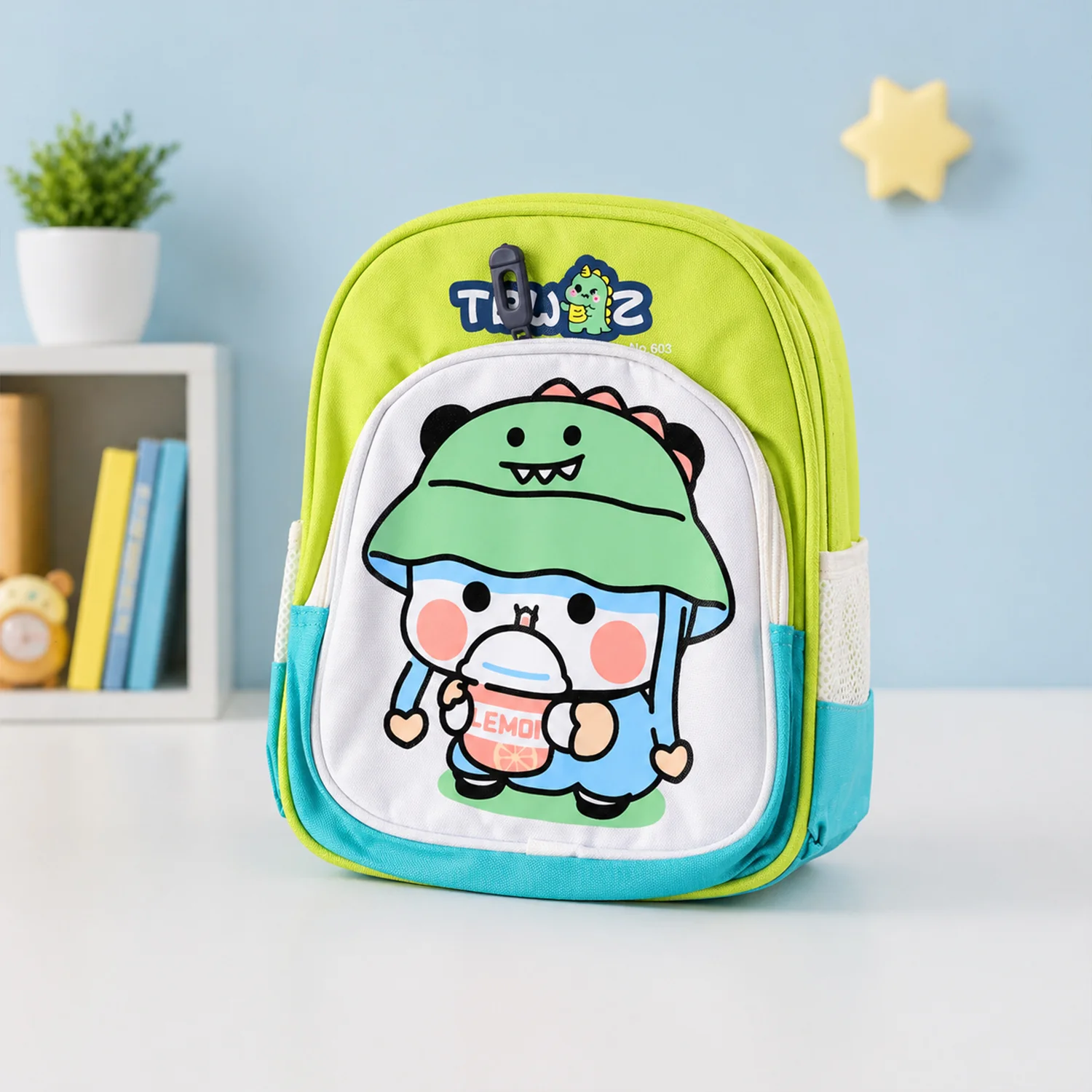 Cute Cartoon Printed Kids Sling Backpack Lightweight School Bag (28x23 Cm) - Image 3
