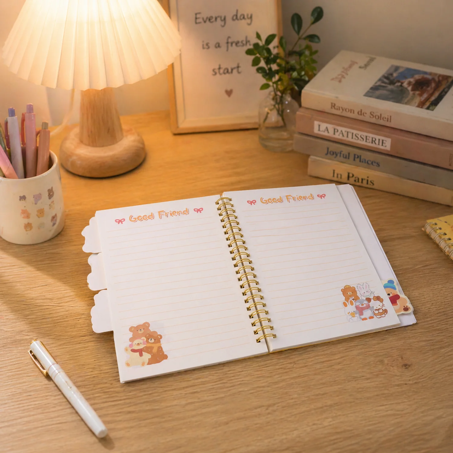 Cute Cartoon Printed Spiral Diary Notebook (54x196 MM) - Image 5