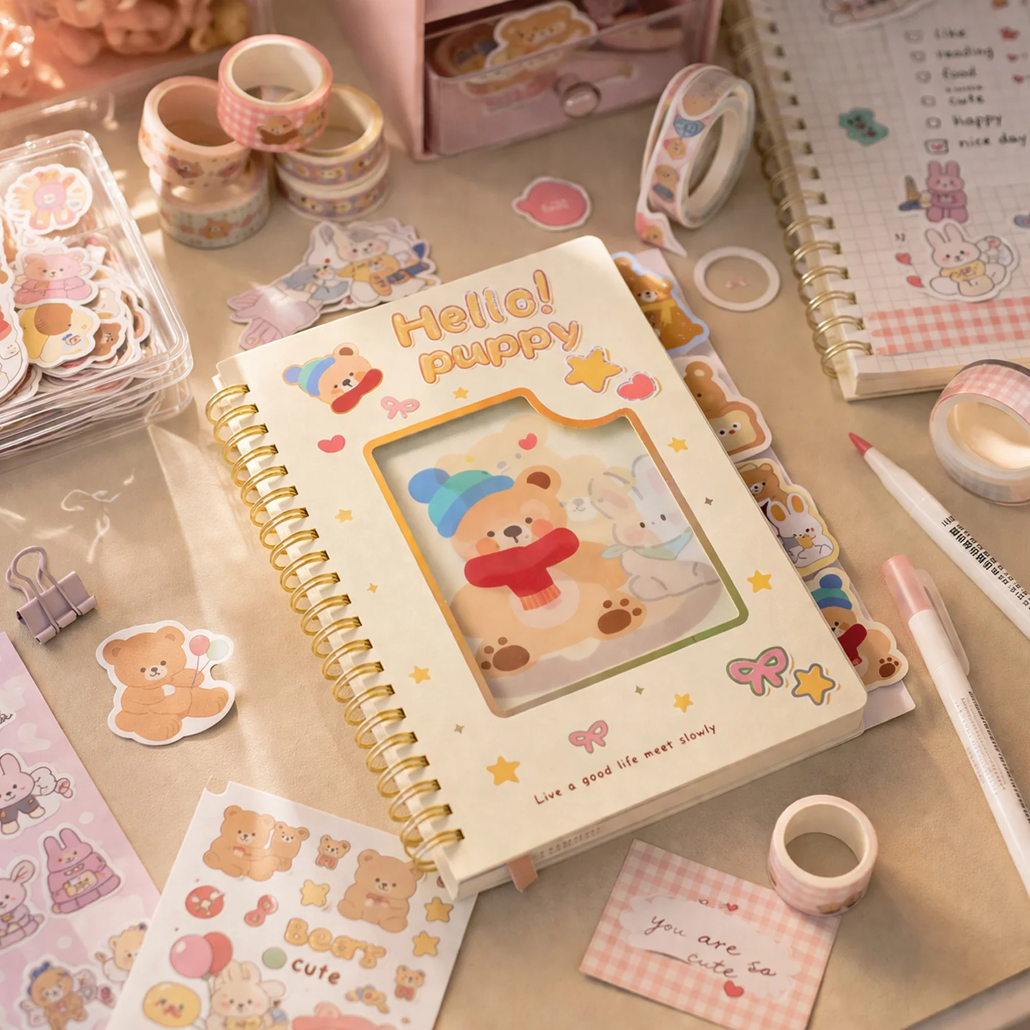 Cute Cartoon Printed Spiral Diary Notebook (54x196 MM) - Image 8