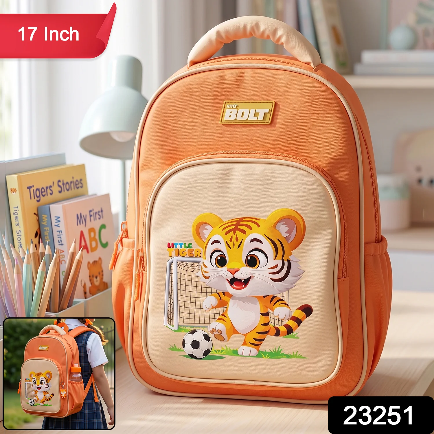 Cute Cartoon School Backpack - 17 Inch - Image 2