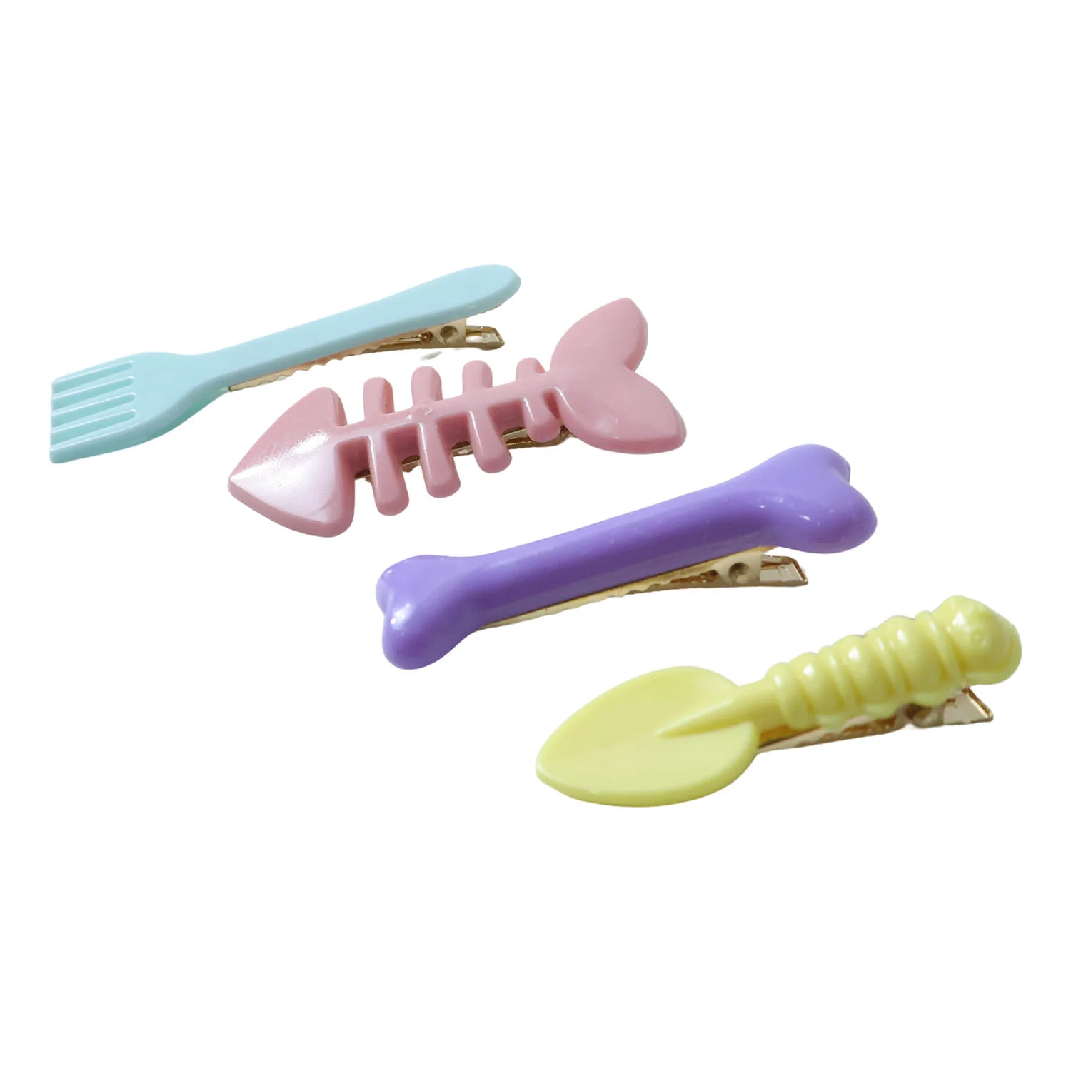Cute Cartoon Shape Hair Clips (4 Pc) - Image 5
