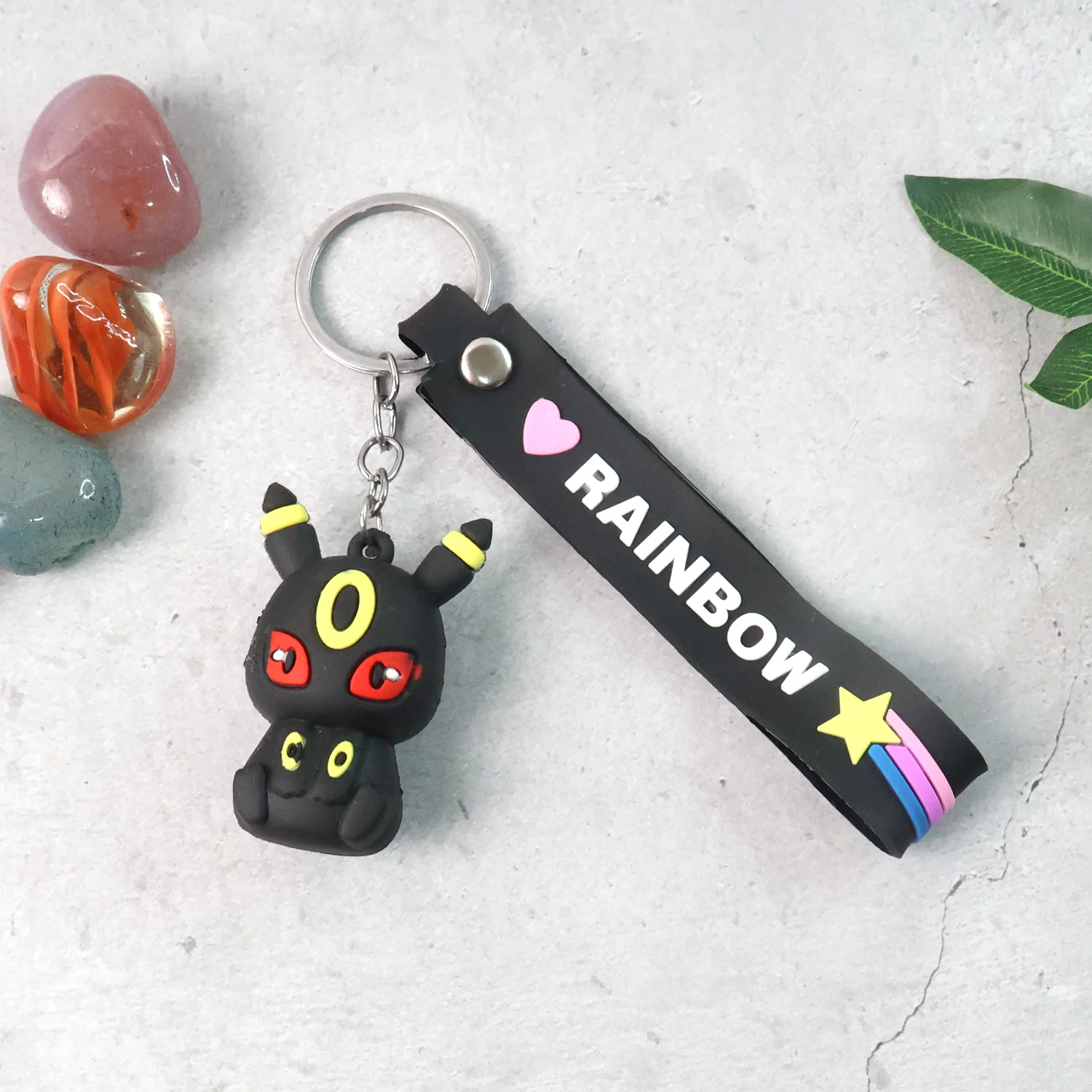 Cute Cartoon Silicone 3D Key Chain with Metal Hook & Strap (Pack of 1 / Mix Design) - Image 4