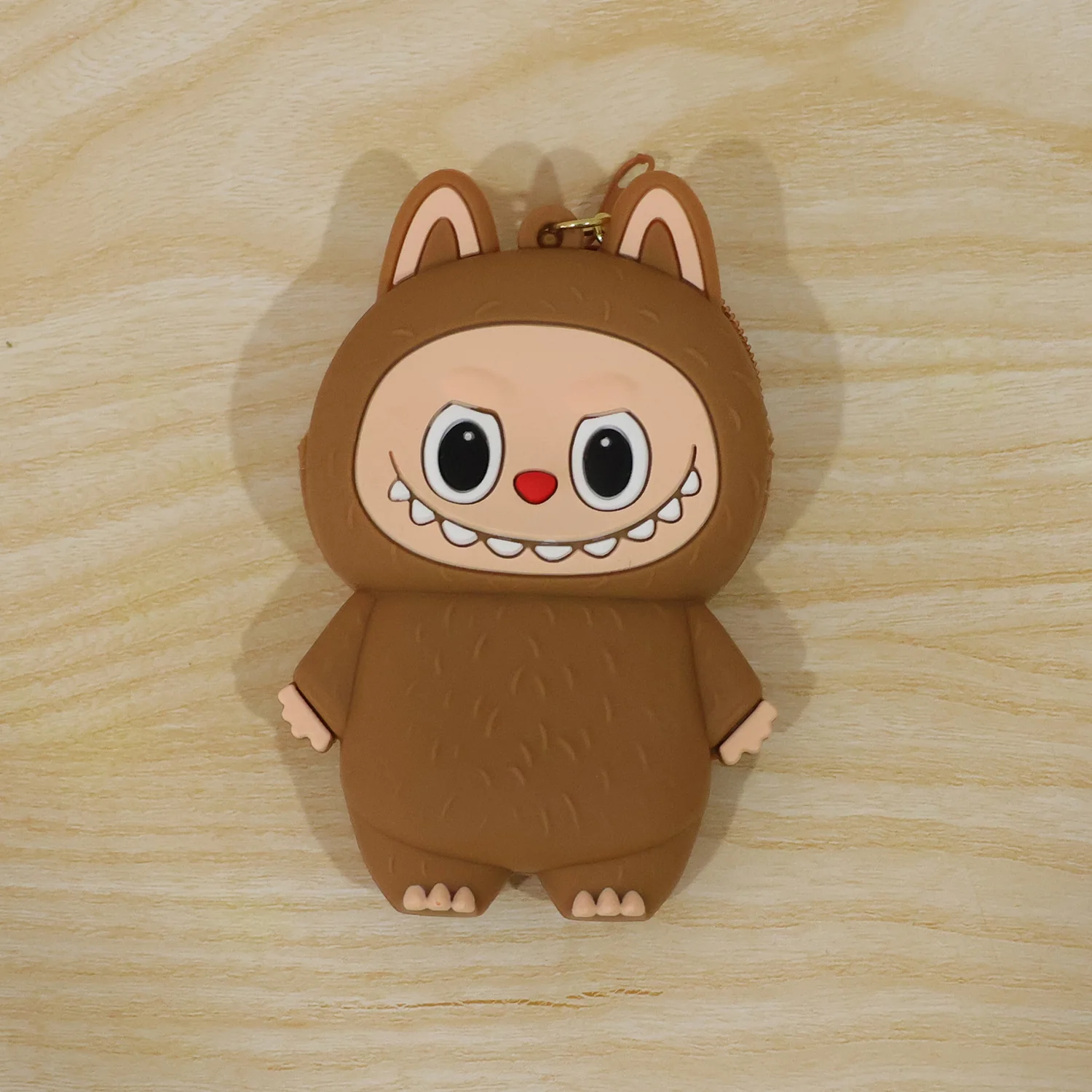 Cute Cartoon Style Silicone Mini Pouch Keychain with Strap (1 Pc) - Image 9
