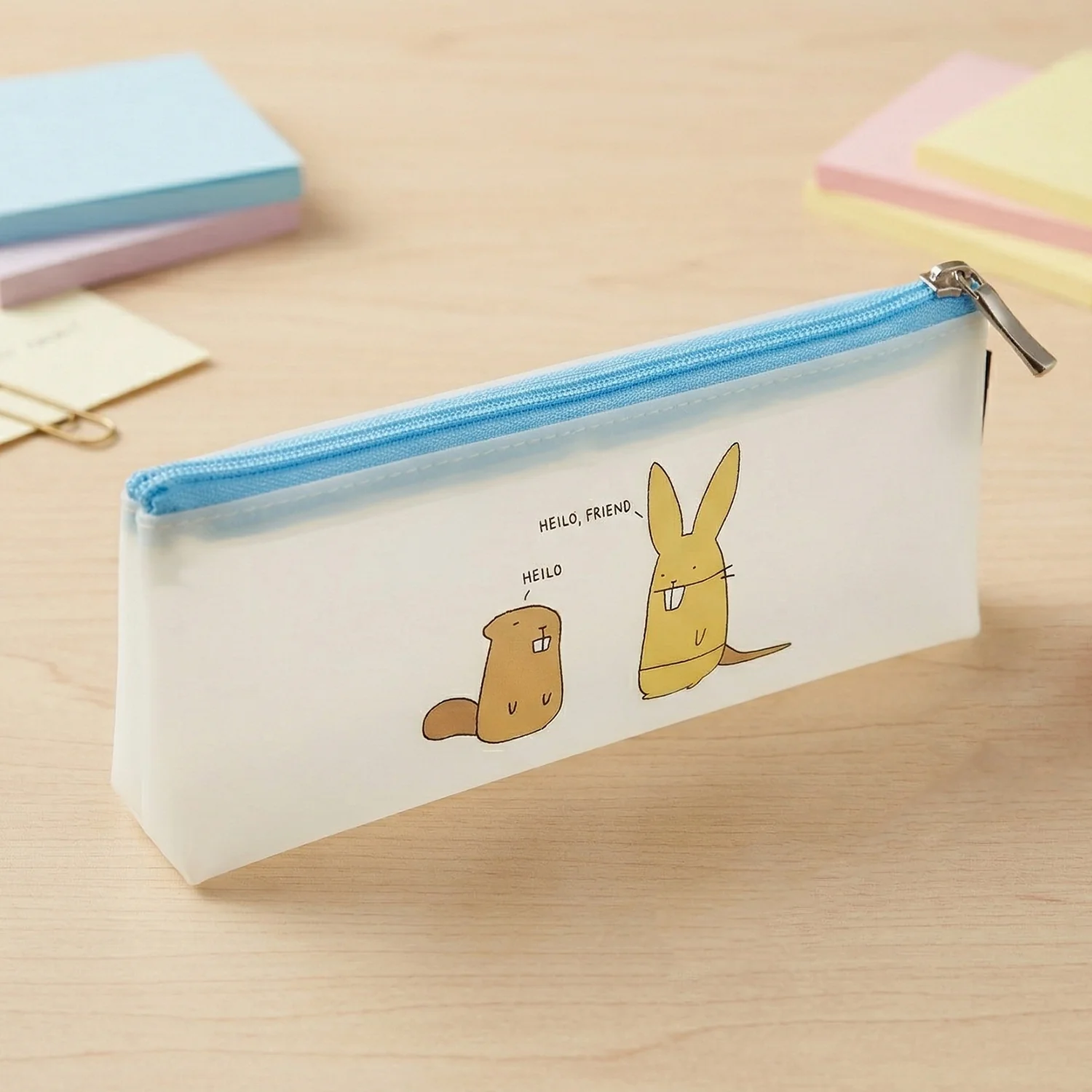 Cute Cartoon Transparent Pencil Pouch (1 Pc) - Image 8