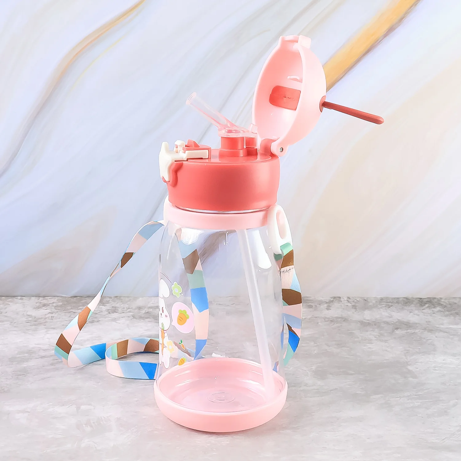 Cute Cartoon Water Bottle Approx 450ML (1 Pc) - Image 3