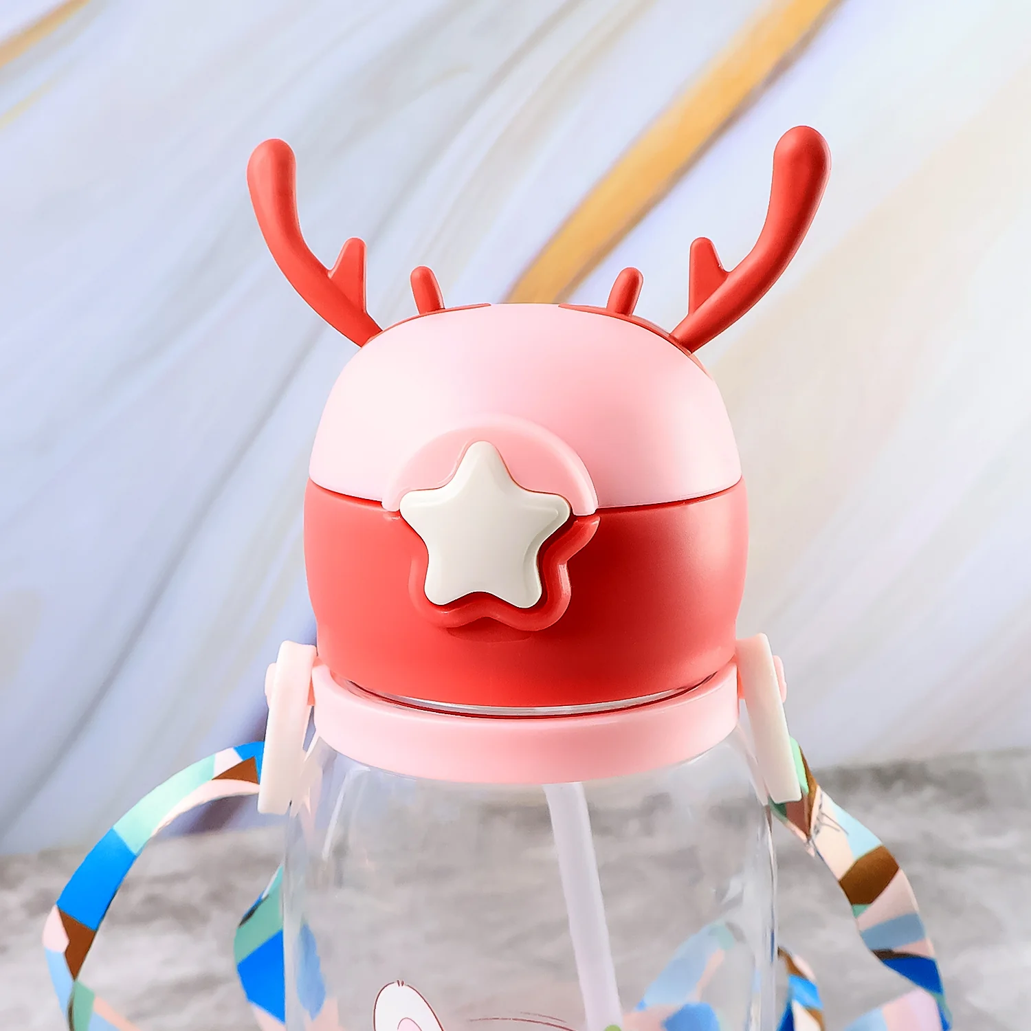 Cute Cartoon Water Bottle Approx 450ML (1 Pc) - Image 4