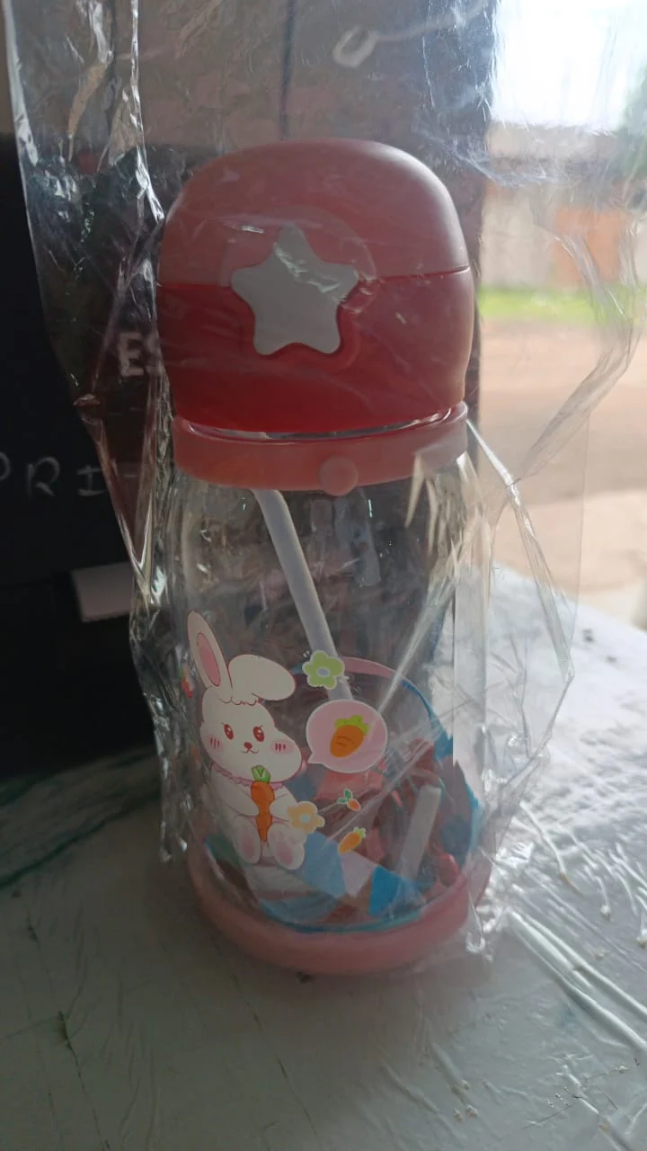 Cute Cartoon Water Bottle Approx 450ML (1 Pc) - Image 7