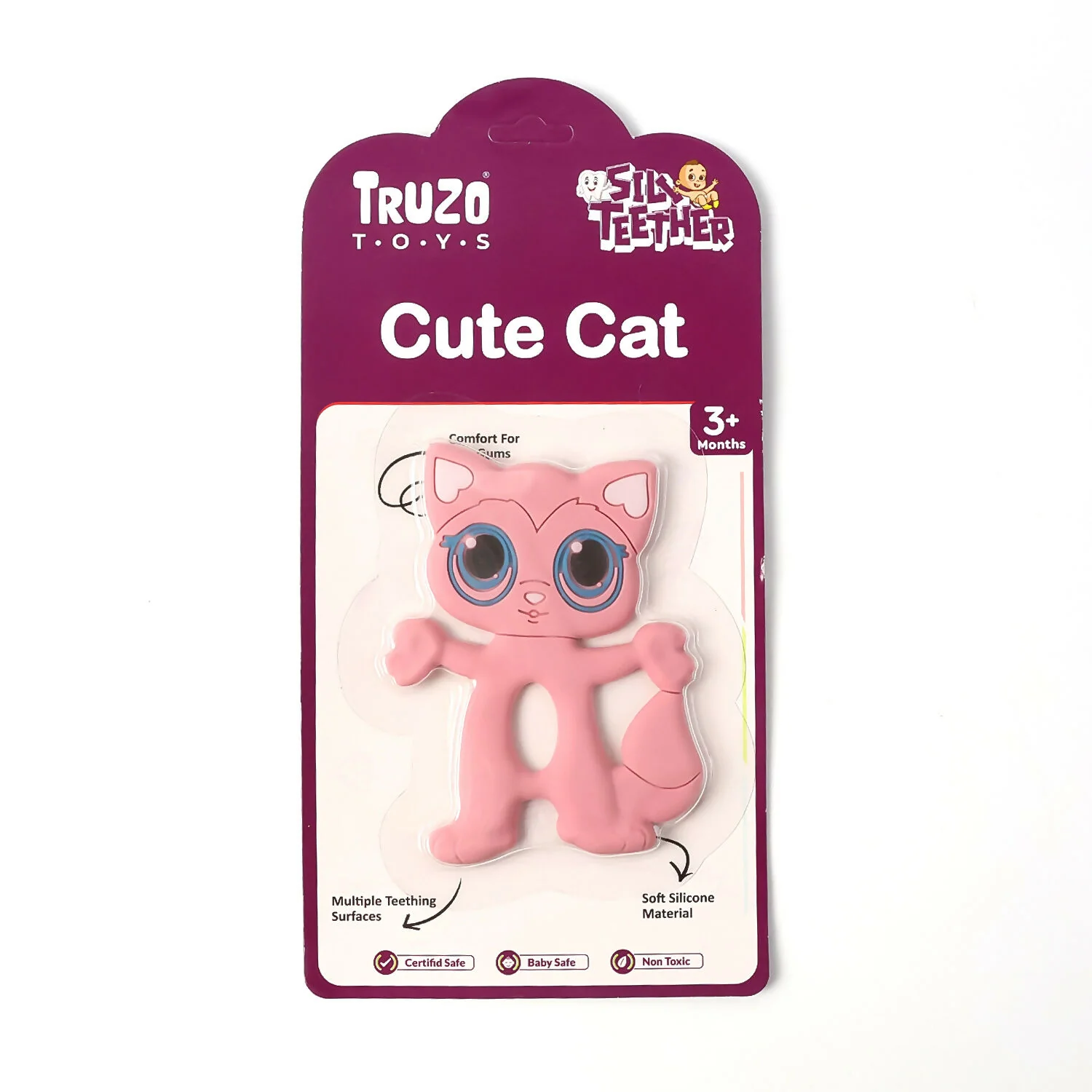 Cute Cat Baby Teether Toy for Soothing Gums with Soft Chewable Surface for Infants - Image 5