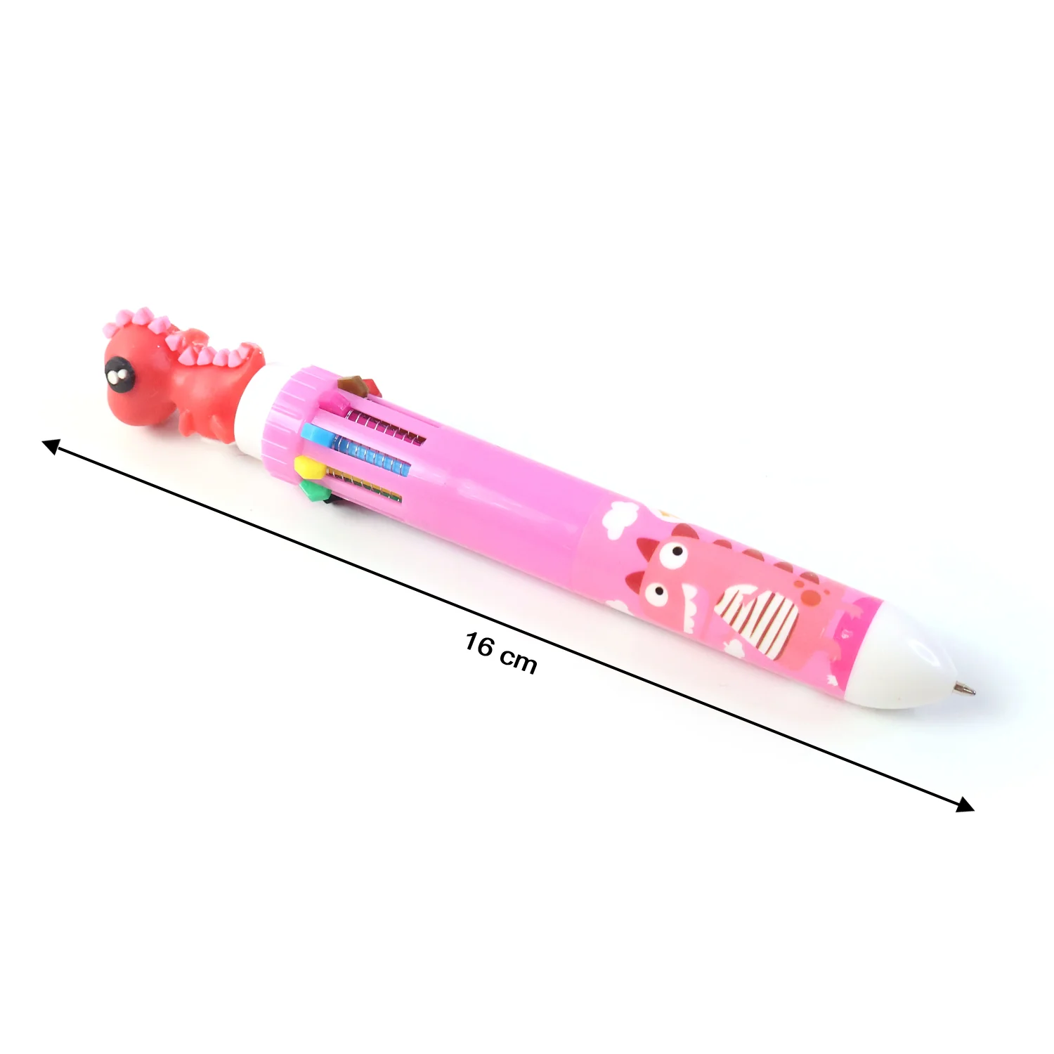 Cute Character Design 10-in-1 Multicolor Ball Pen (1 Pc) - Image 4